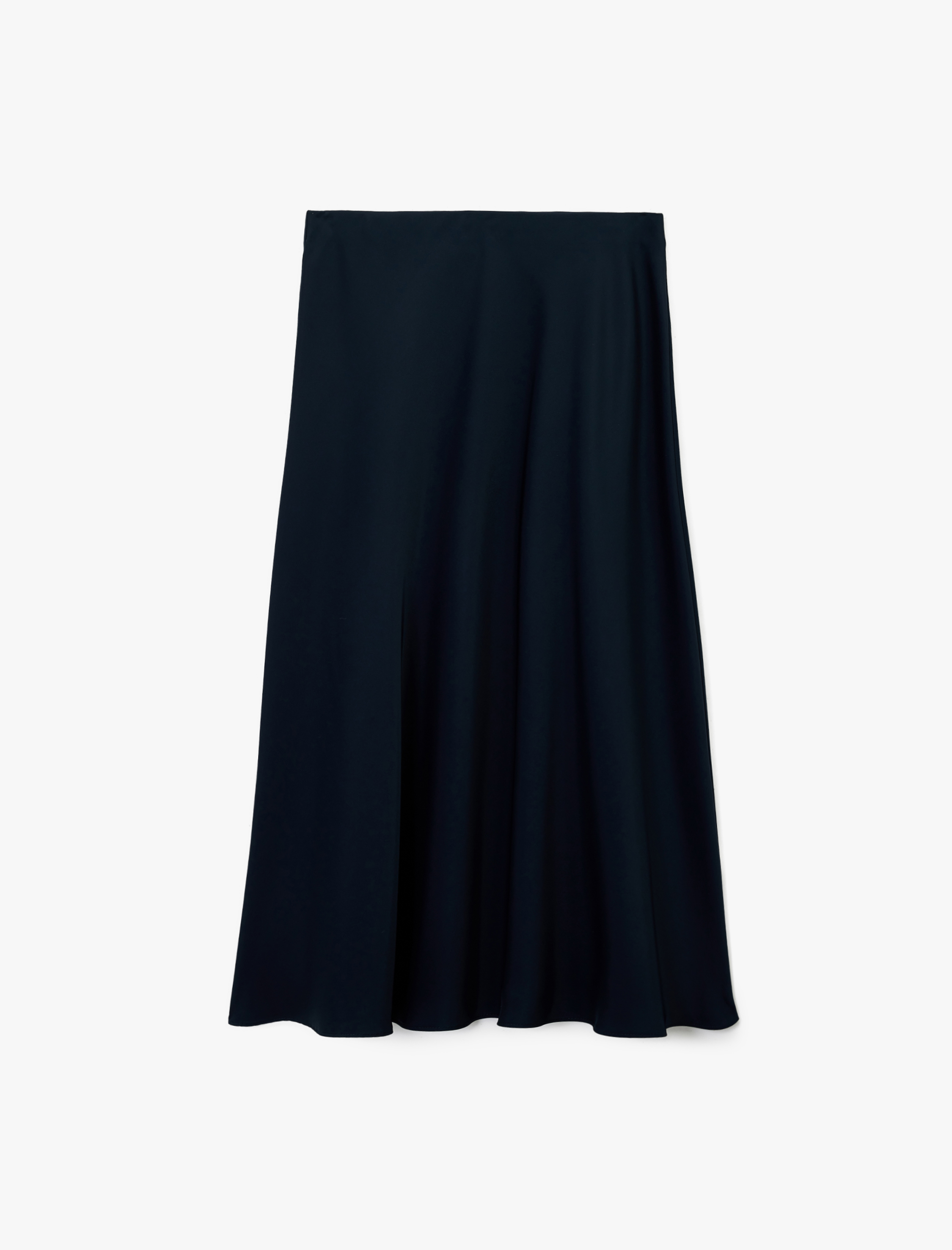   Regular Fit Midi Boy Saten Kloş Etek