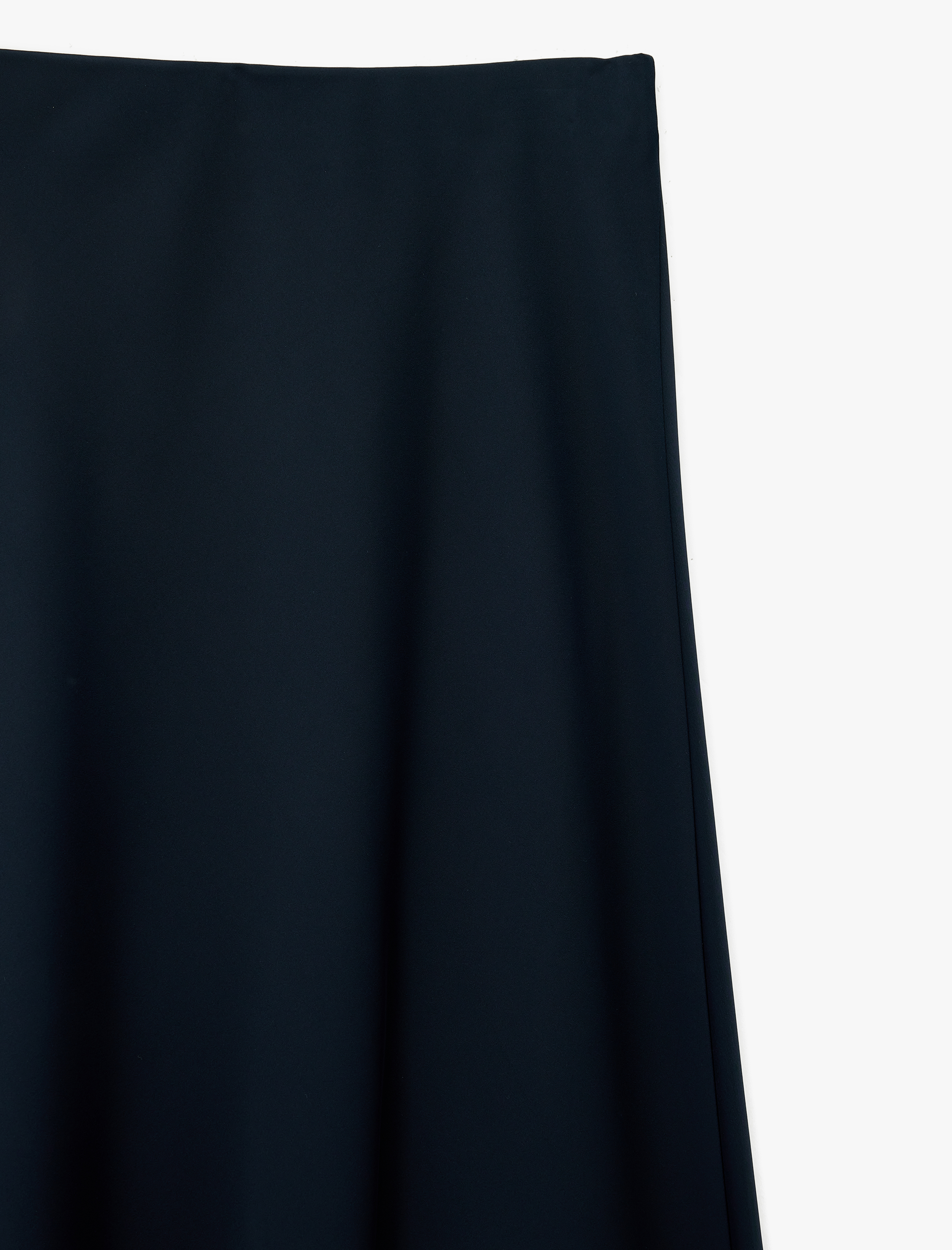   Regular Fit Midi Boy Saten Kloş Etek