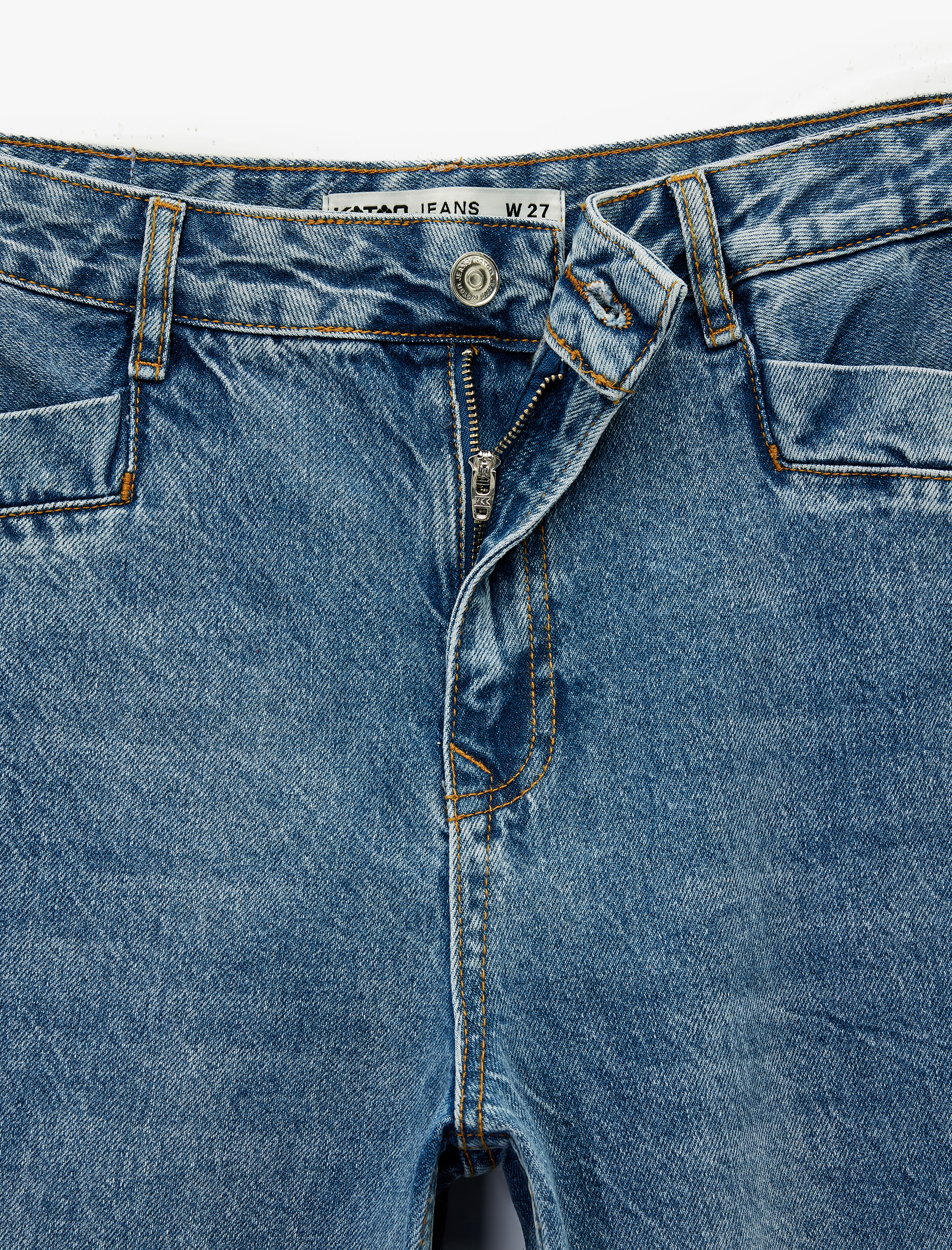   Düğmeli Cepli Regular Fit Pamuklu Geniş Paça Jean Pantolon -  Wide Leg Jeans