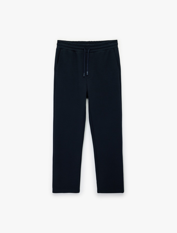  Cepli Beli Bağcıklı Düz Paça Eşofman Altı