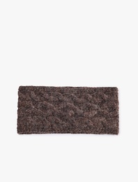 Örgü Detaylı Triko Saç Bandı