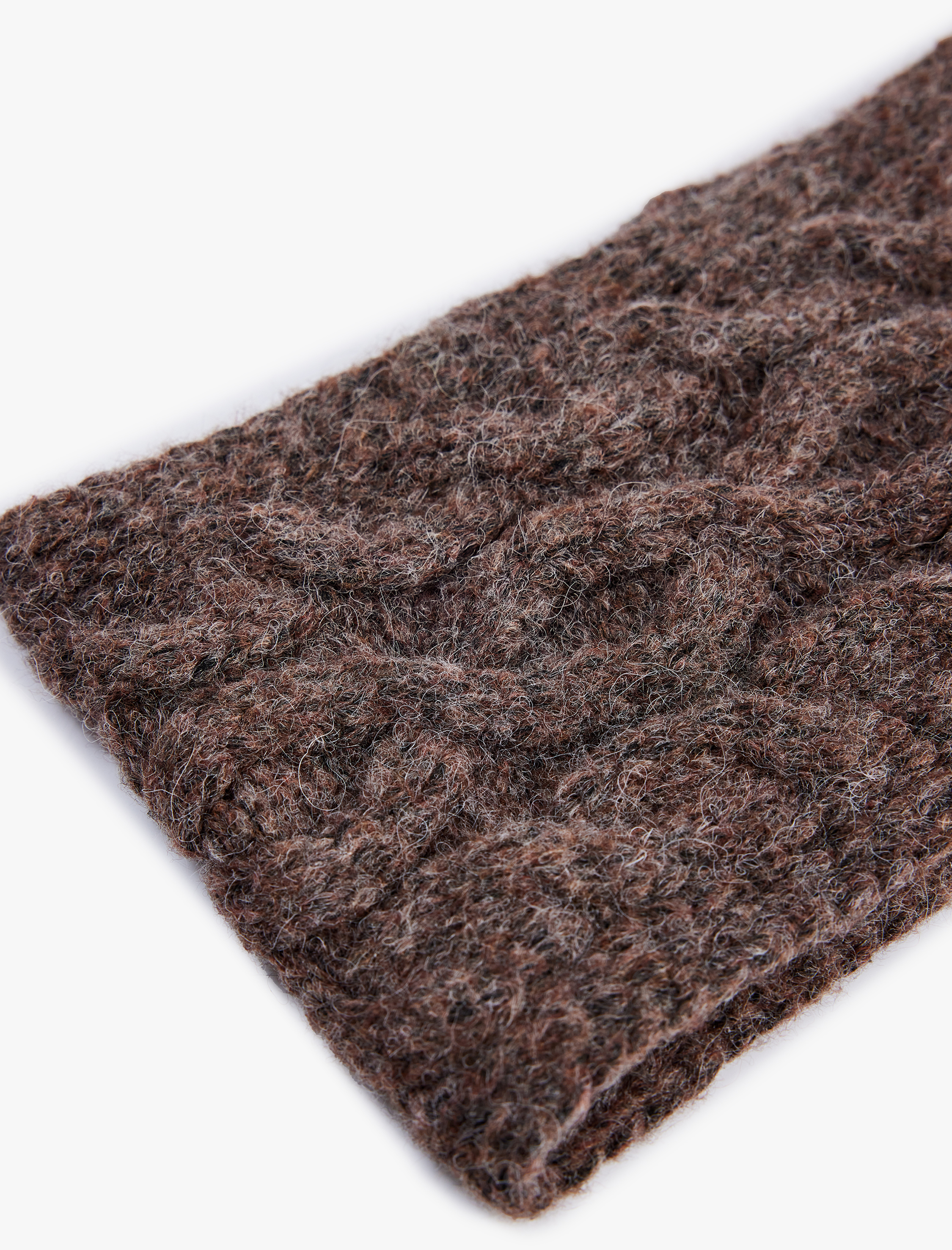  Kadın Örgü Detaylı Triko Saç Bandı