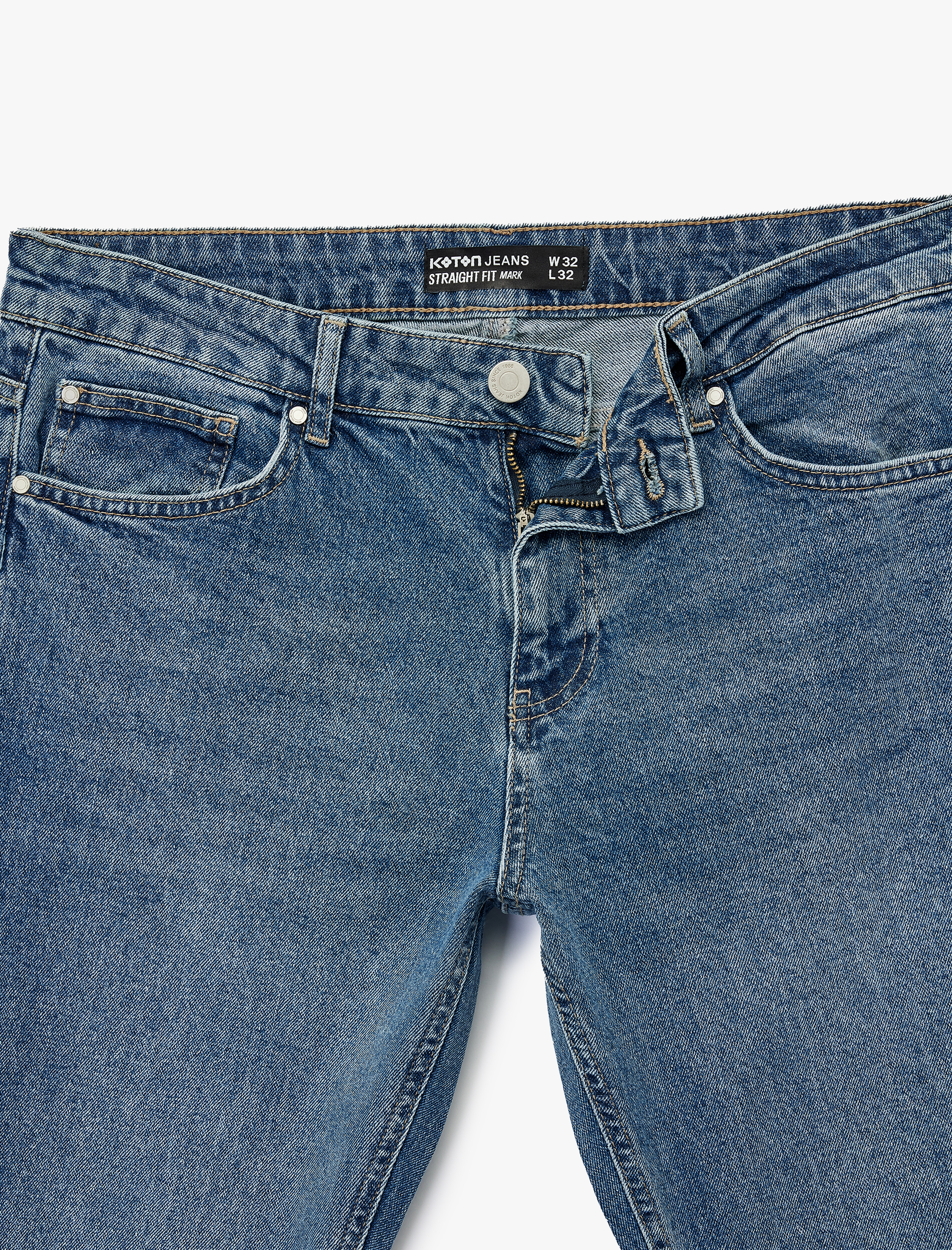   Cep Detaylı Pamuklu Jean - Mark Straight Jeans