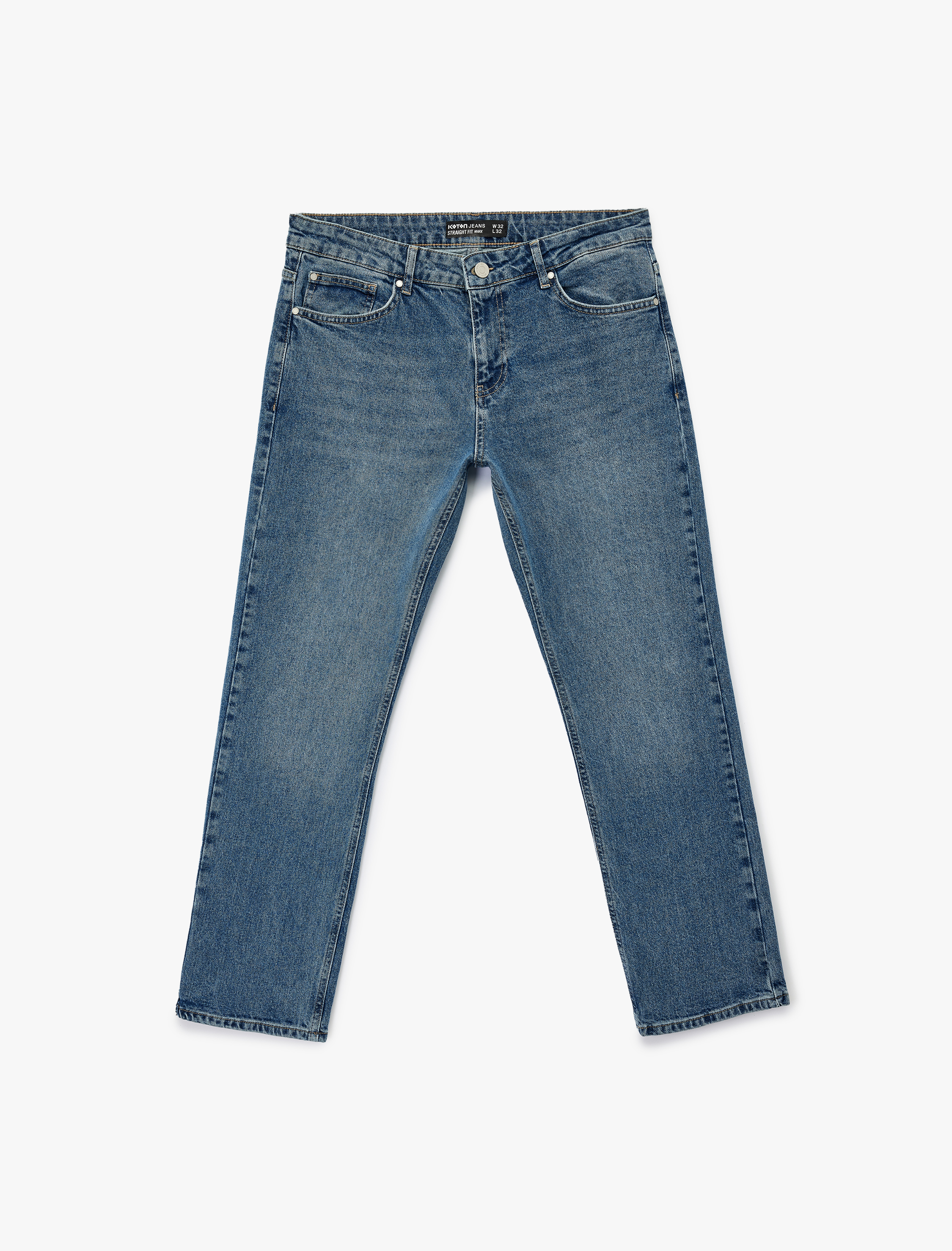   Cep Detaylı Pamuklu Jean - Mark Straight Jeans