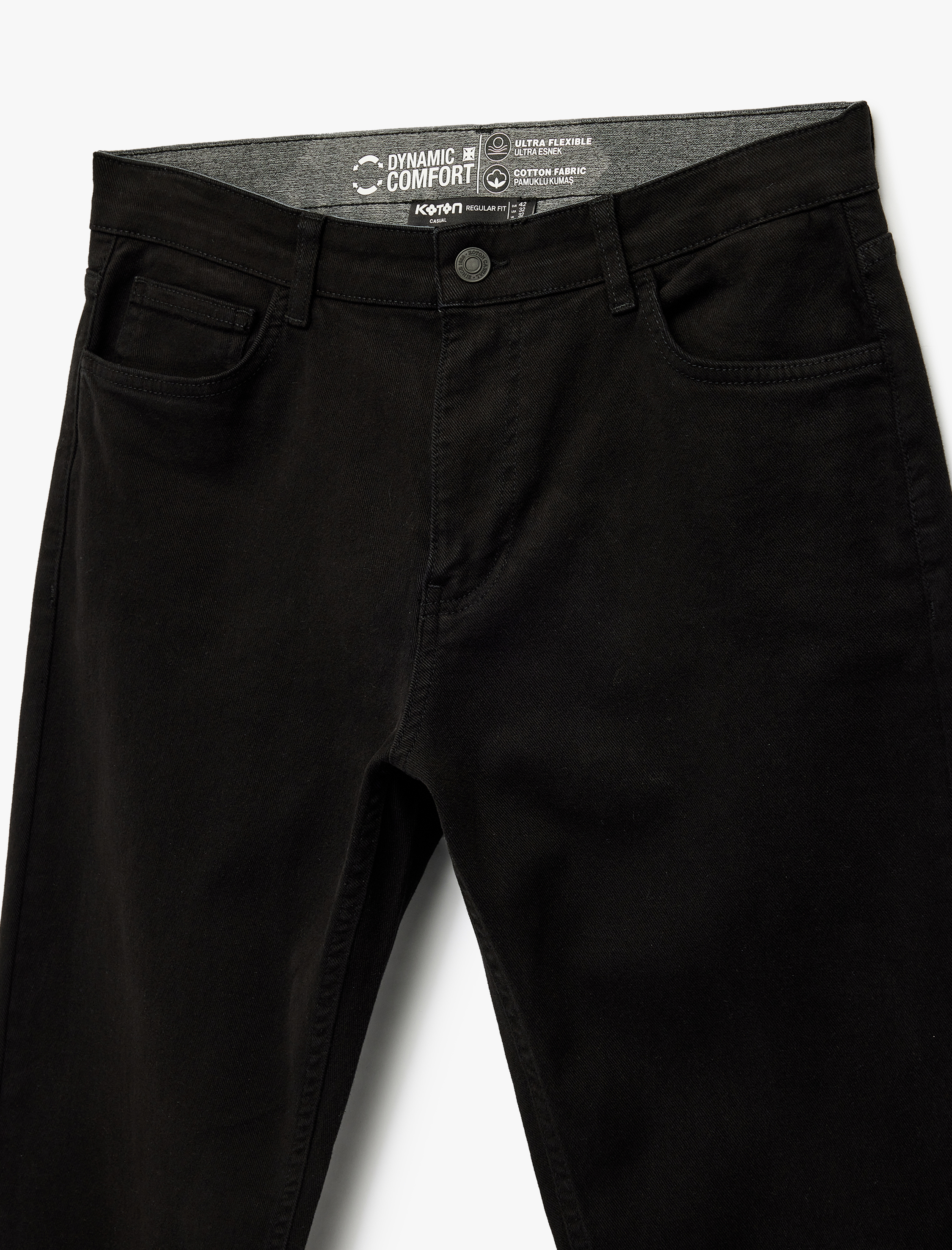   Pamuklu Düz Paça Düğmeli Cepli Chino Pantolon