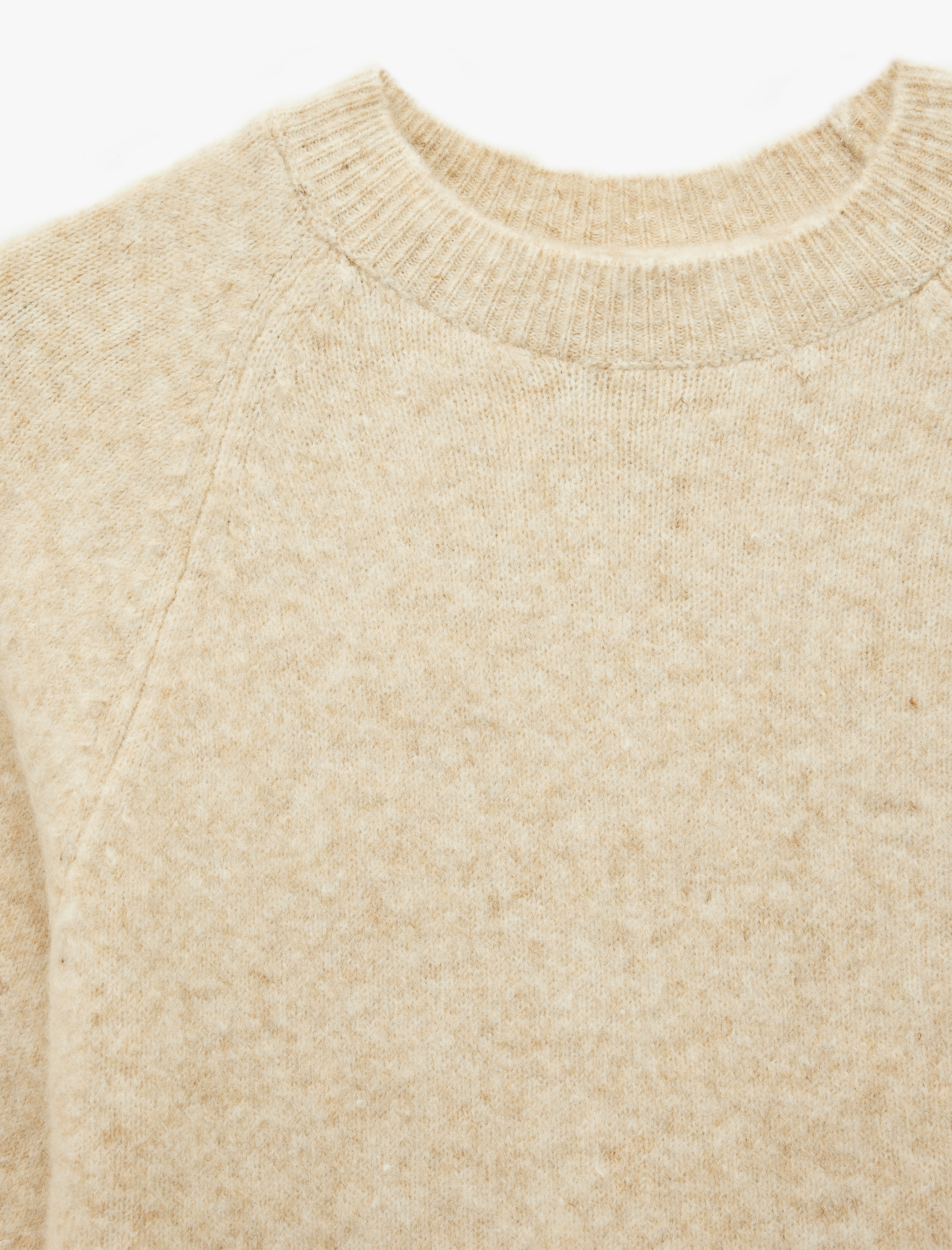   Bisiklet Yaka Yarım Kollu Triko Oversize Kazak