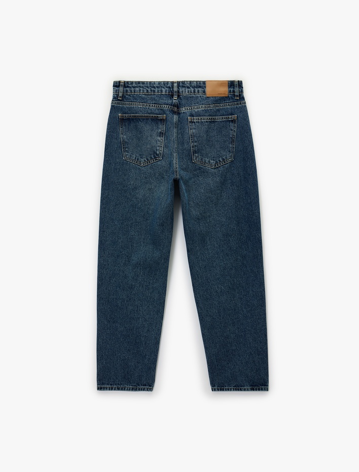  Pamuklu Normal Paça Jean Pantolon - Straight Jeans