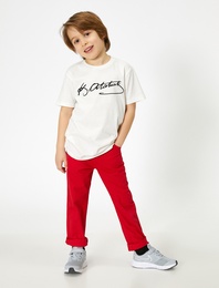 Atatürk İmzası Baskılı Pamuklu Kısa Kollu Tişört