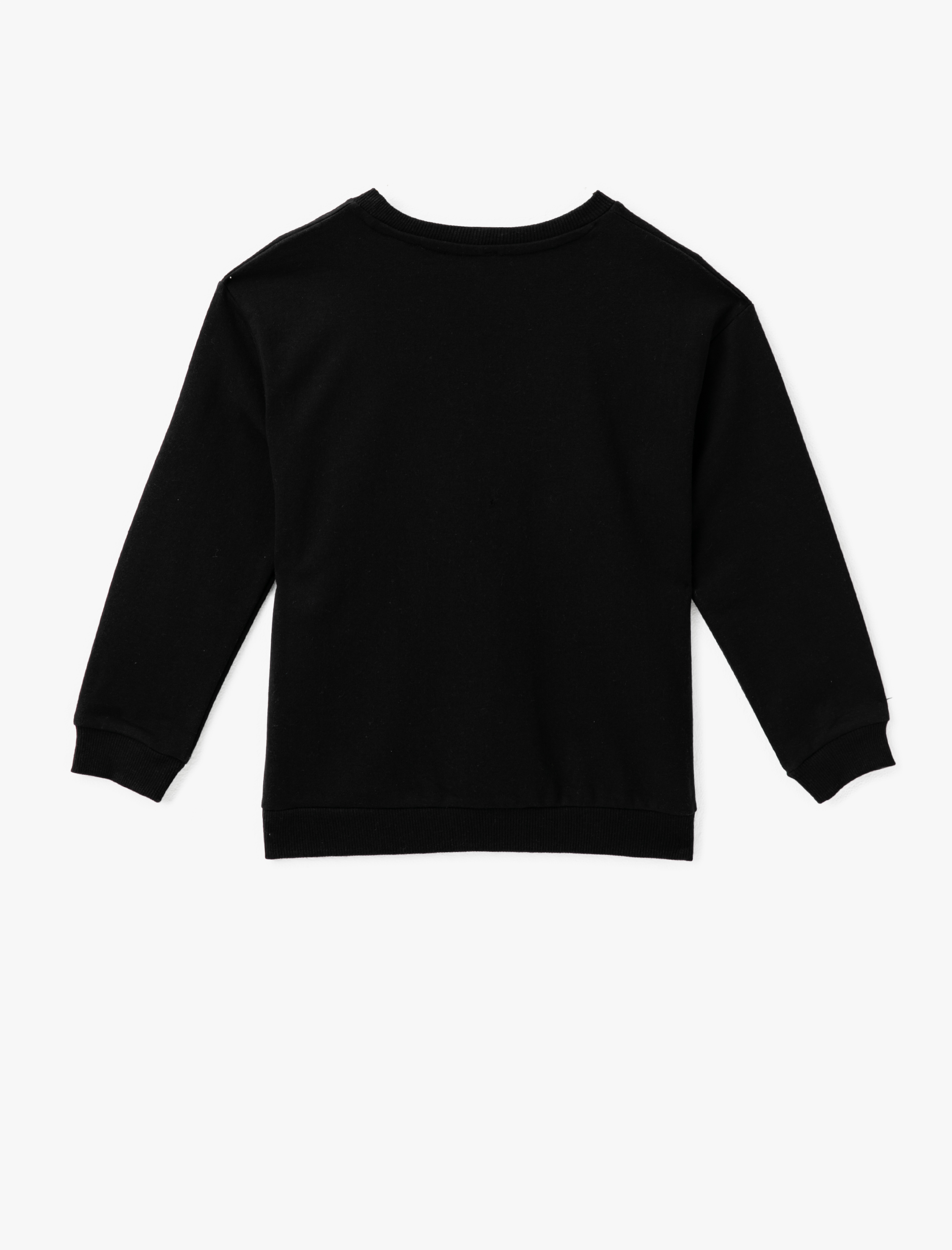  Kız Çocuk Atatürk Baskılı Bisiklet Yaka Pamuklu Sweatshirt