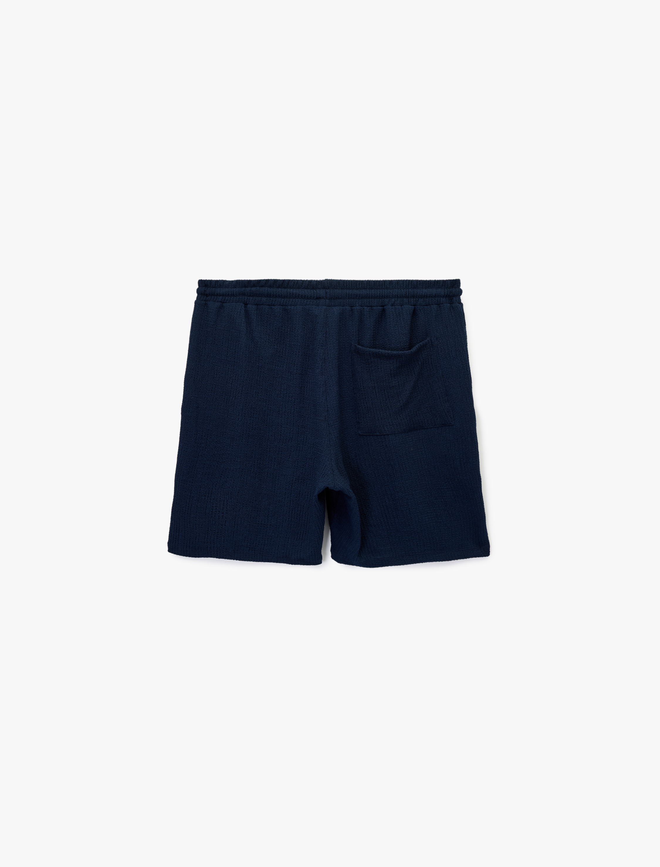   Rahat Kalıp Pamuk Viskon Karışımlı Bermuda Beli Bağcıklı Spor Şort