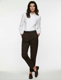 Cepli Kemerli Yüksek Bel Oversize Cigarette Pantolon