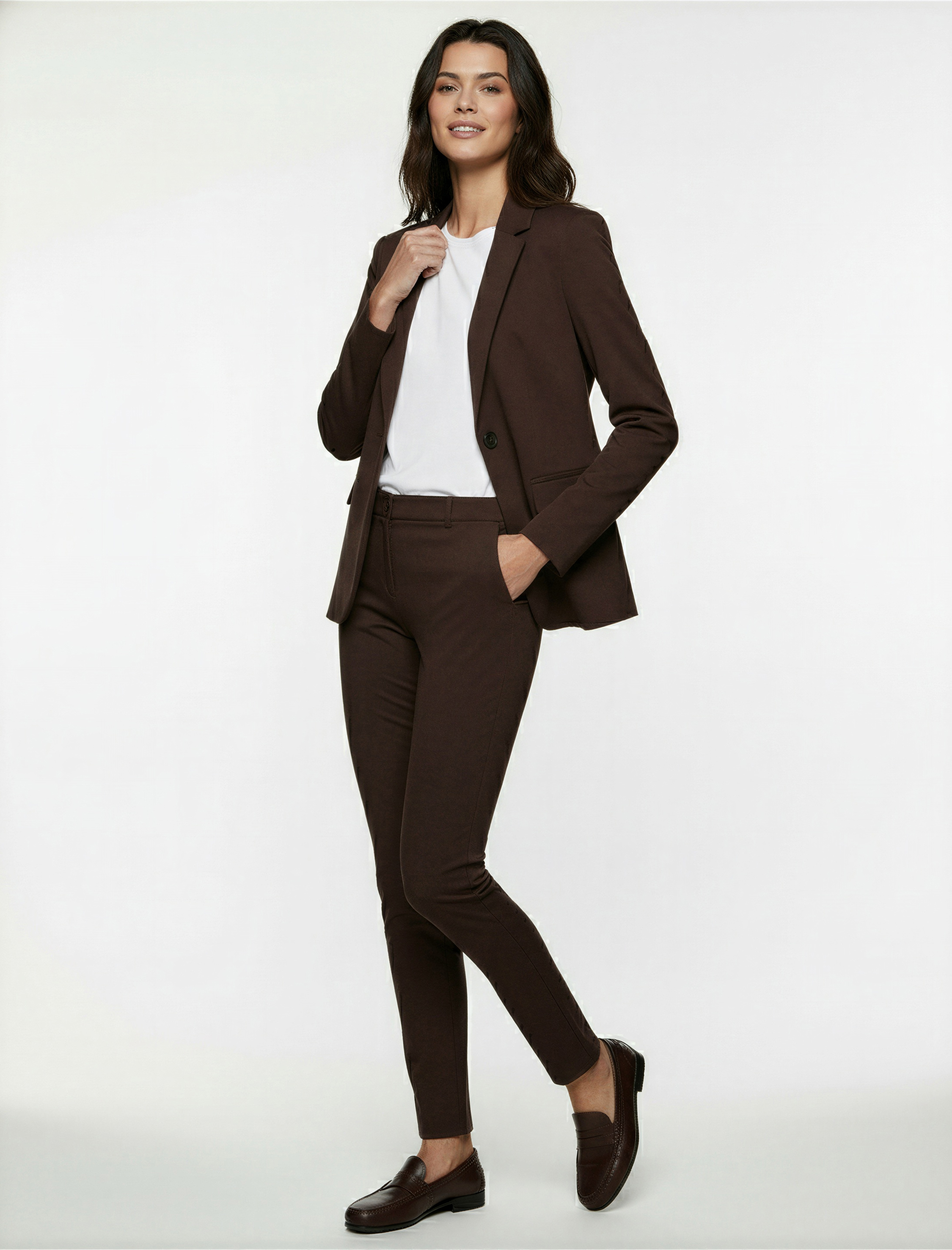   Normal Bel Yan Cepli Kumaş Cigarette Pantolon