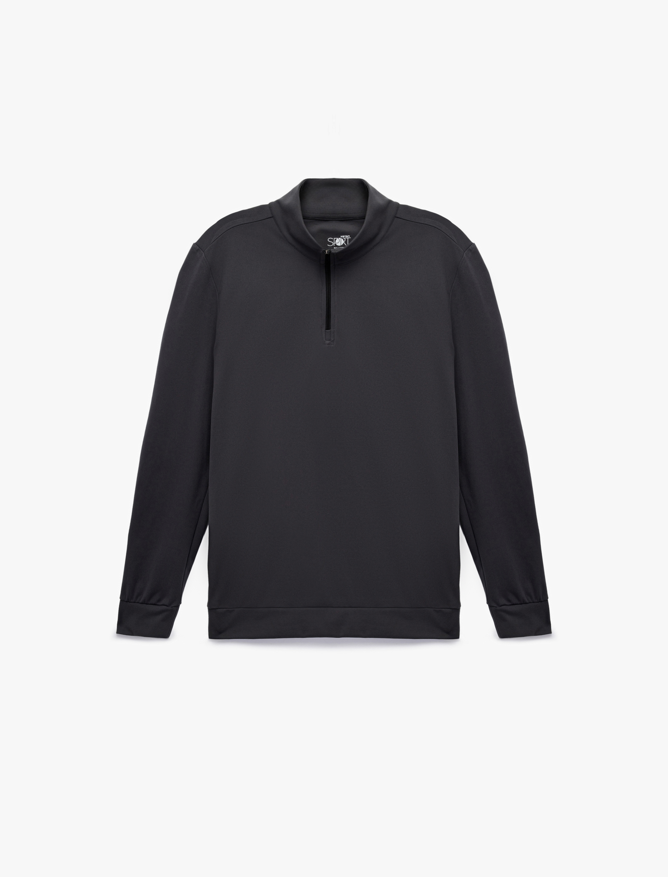   Uzun Kollu Dik Yaka Yarım Fermuarlı Oversize Spor Sweatshirt