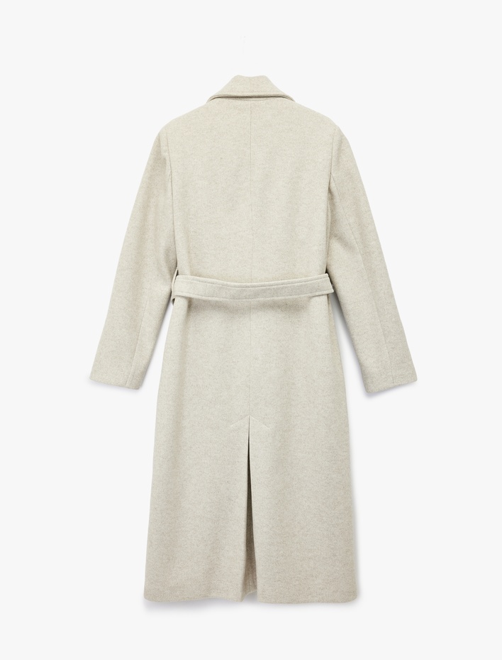  Trenç Kaban Uzun Kollu Cepli Kruvaze Kemerli