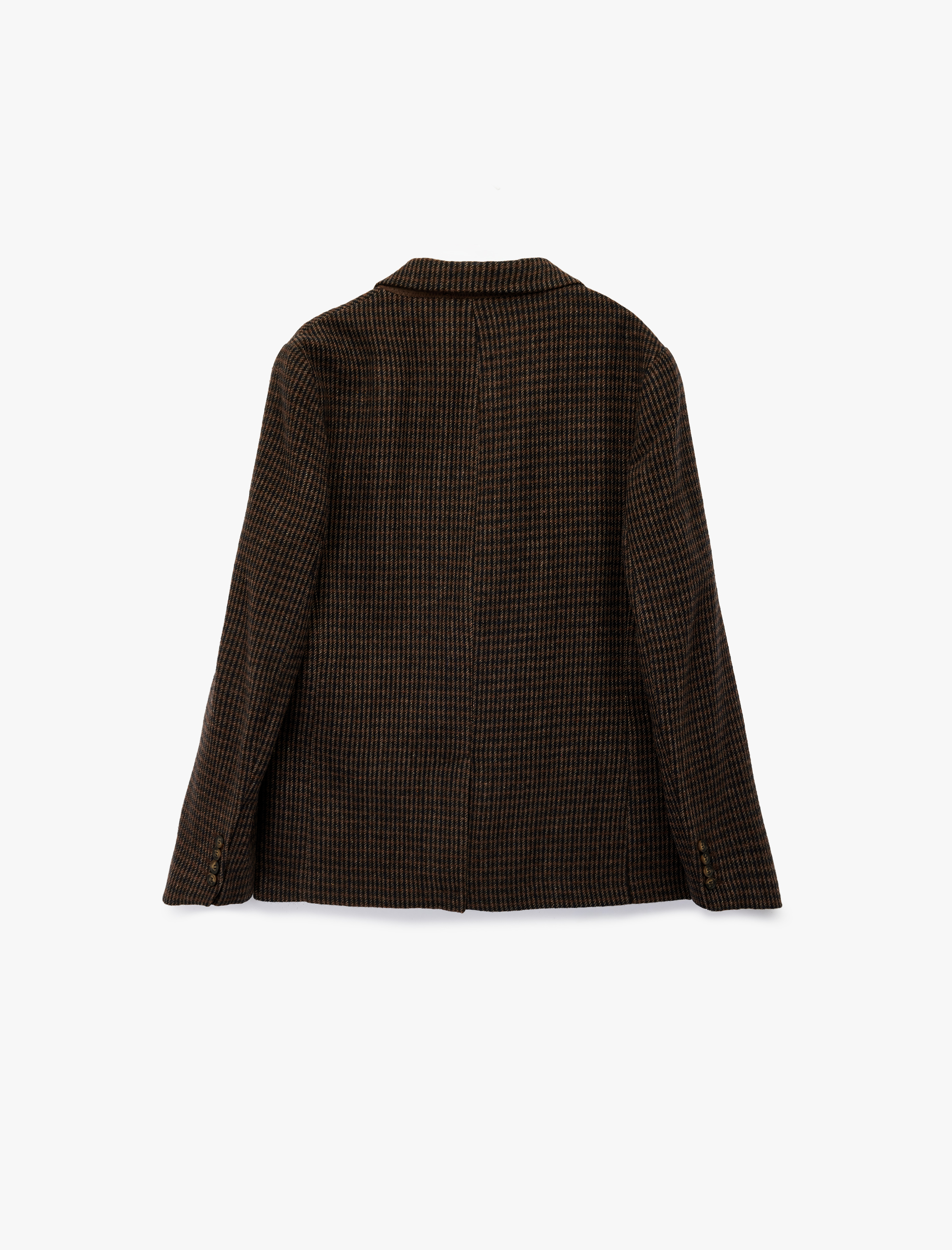   Uzun Kollu Kruvaze Yaka Düğmeli Desenli Blazer Ceket