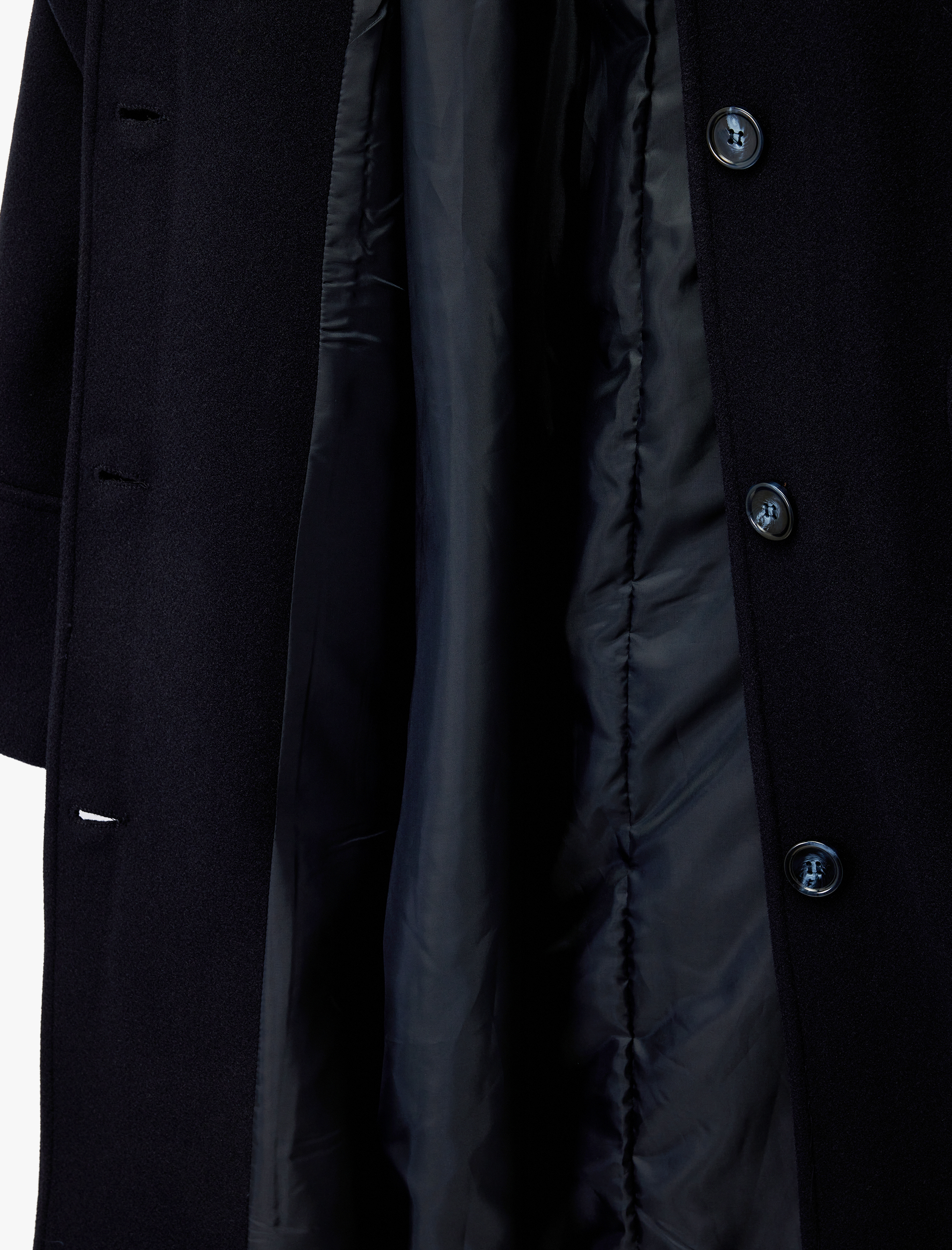   Atkılı Kaban Kaşe Uzun Cepli Düğmeli Uzun Kollu