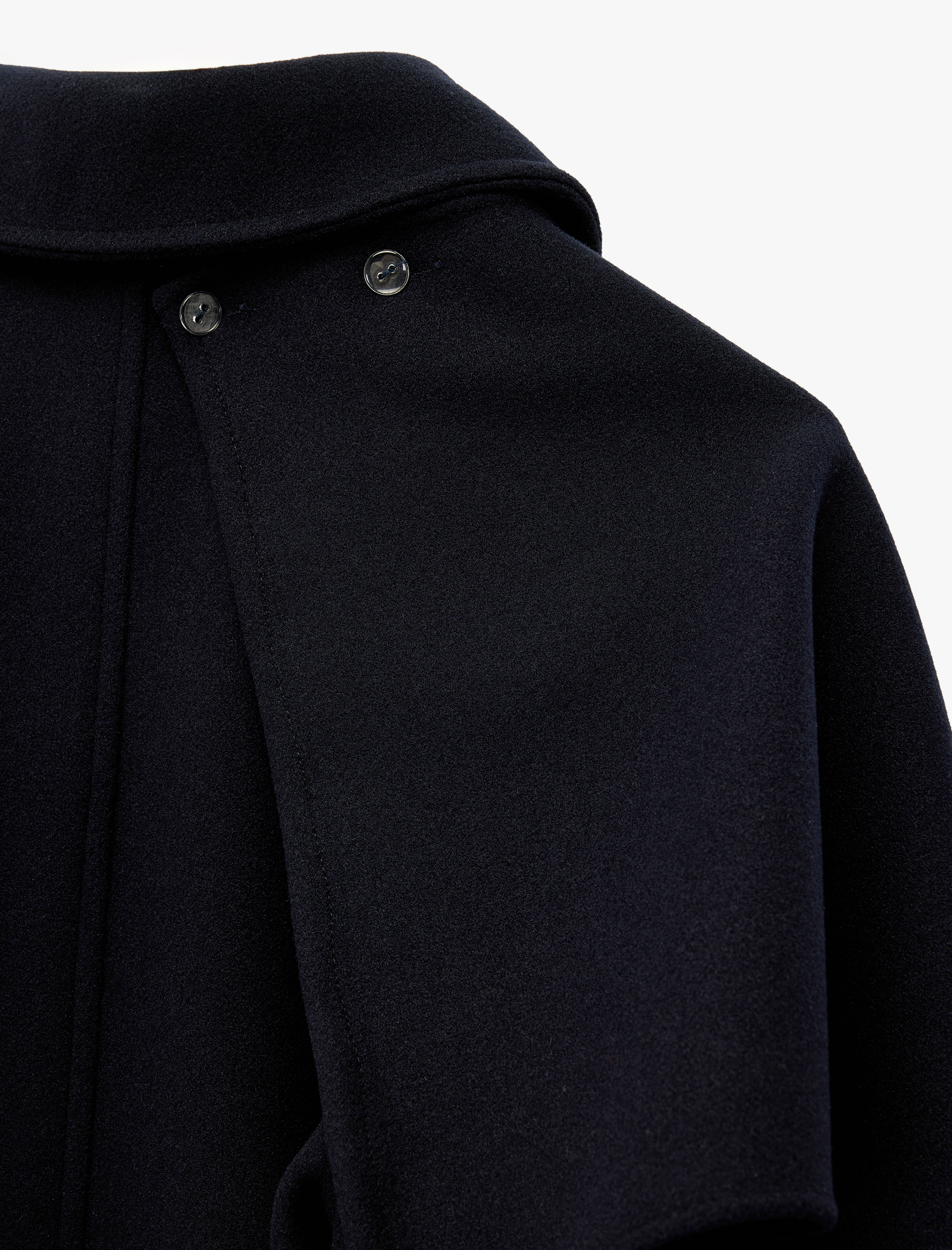   Atkılı Kaban Kaşe Uzun Cepli Düğmeli Uzun Kollu