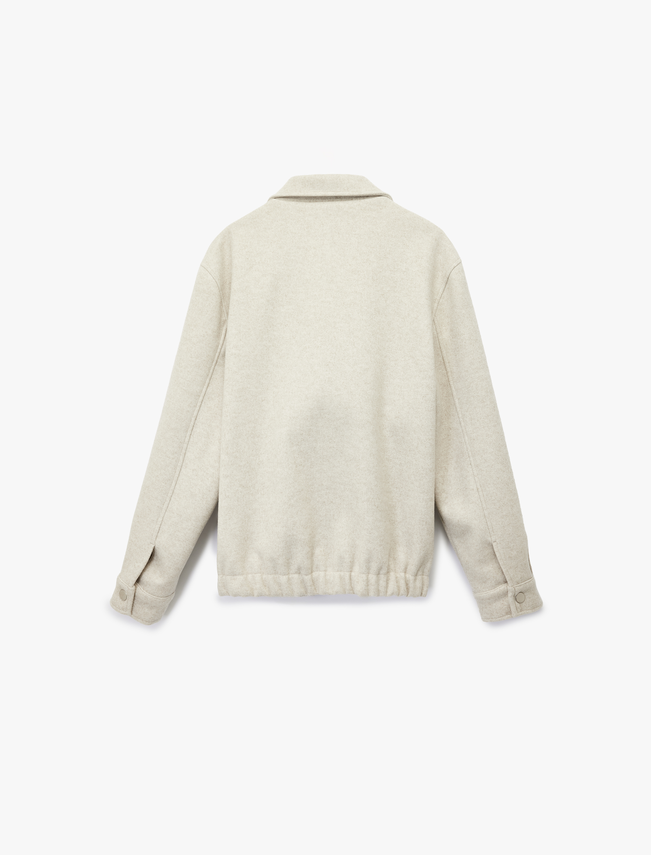   Regular Fit Cepli Gömlek Yaka Fermuarlı Kaşe Ceket