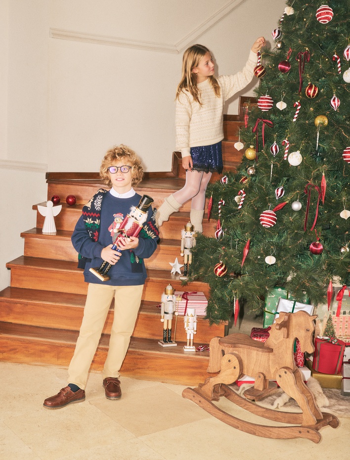 Kız Çocuk Dantel Detaylı Pullu Payetli Mini Yılbaşı Etek