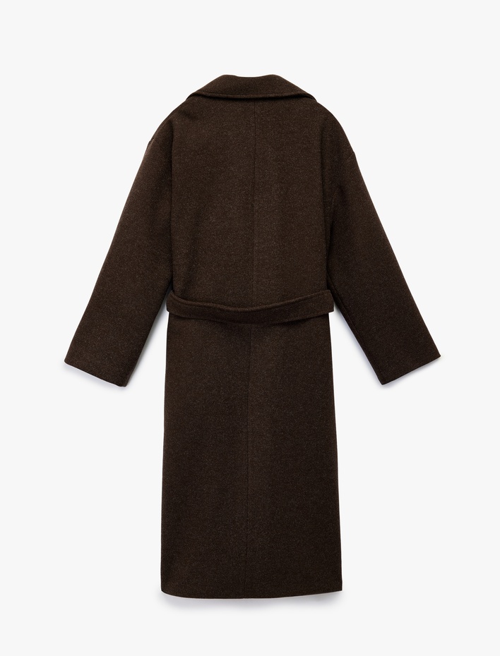  Kemerli Kaban Kaşe Uzun Cepli Uzun Kollu