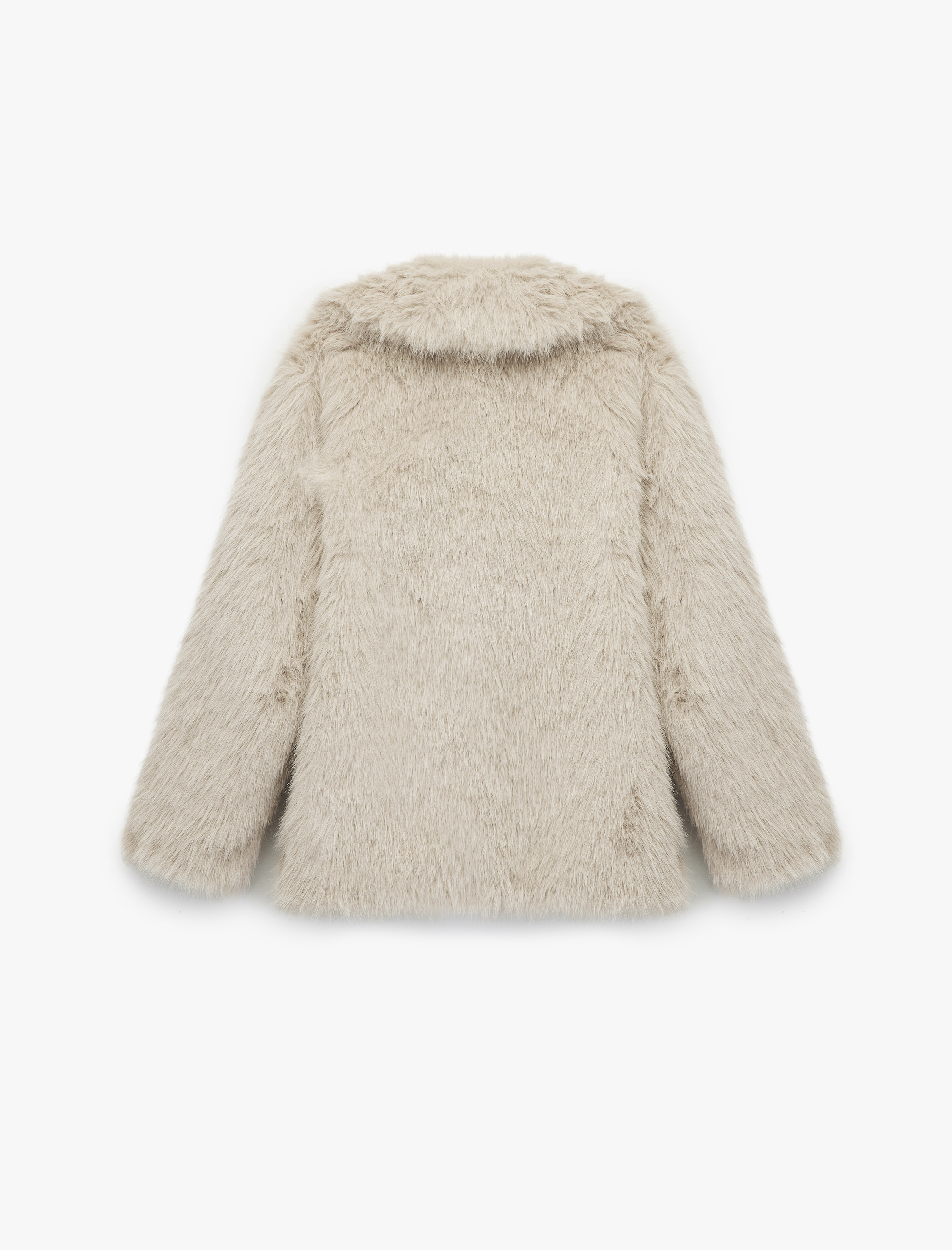   Suni Kürk Kaban Kruvaze Uzun Kollu