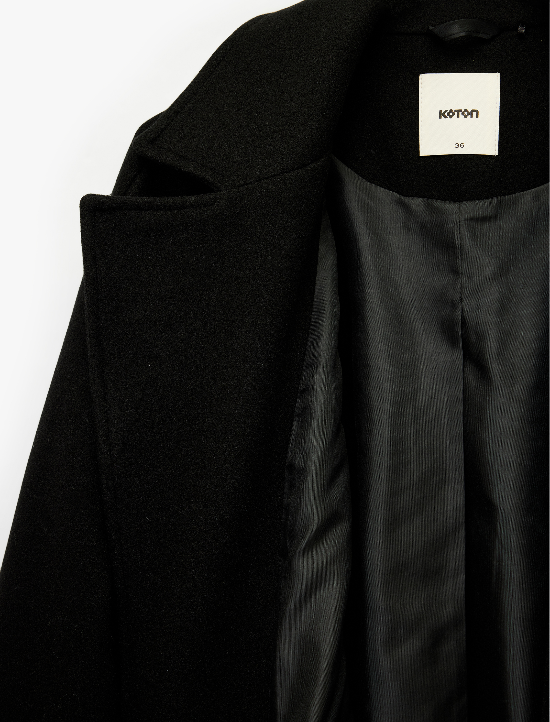   Uzun Kollu Cepli Kemerli Uzun Kaşe Kaban