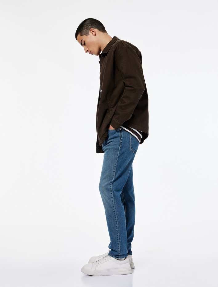  Pamuklu Normal Bel Super Skinny Fit Jean Pantolon - Justin Jean