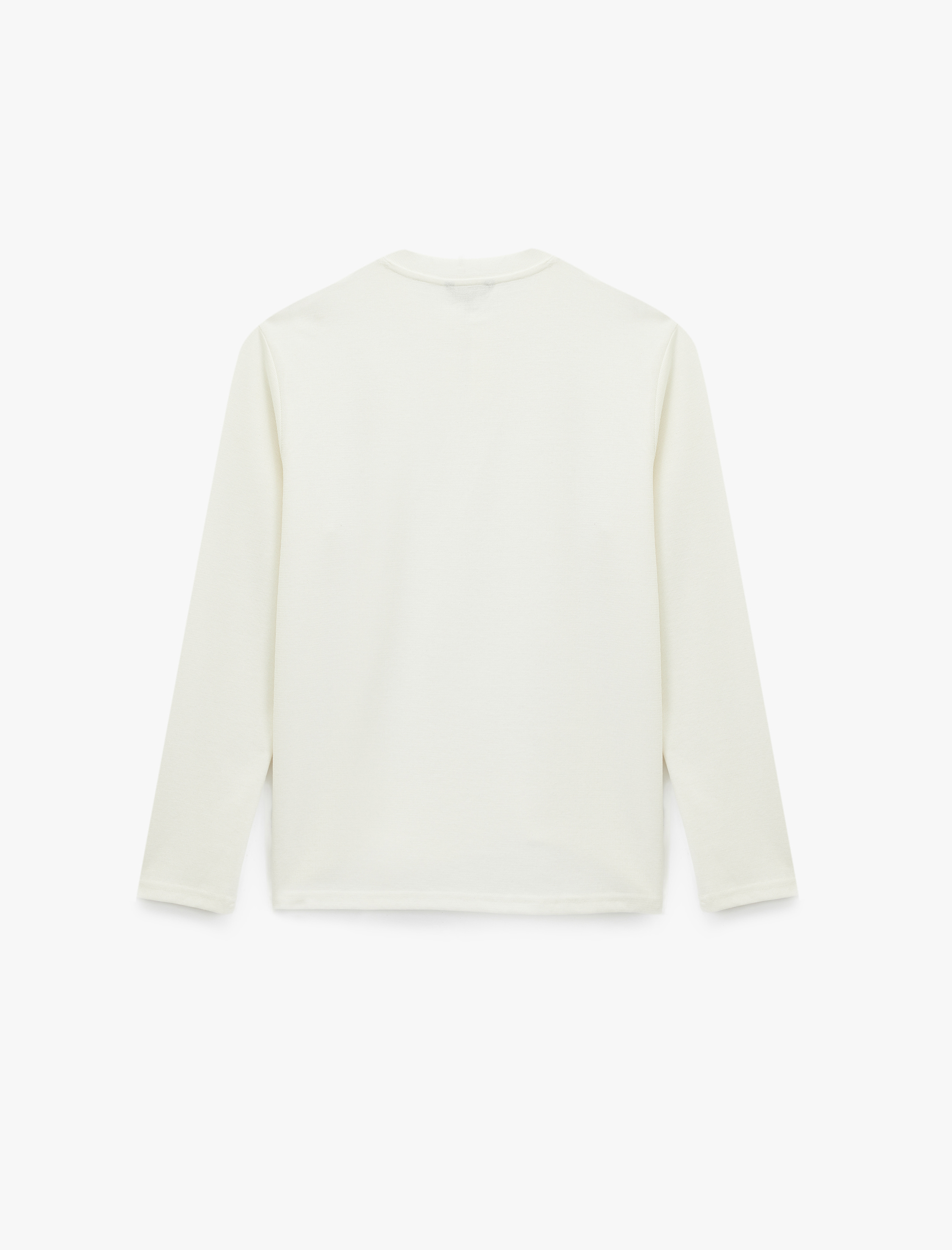   Regular Fit Düğmeli Hakim Yaka Uzun Kollu Tişört