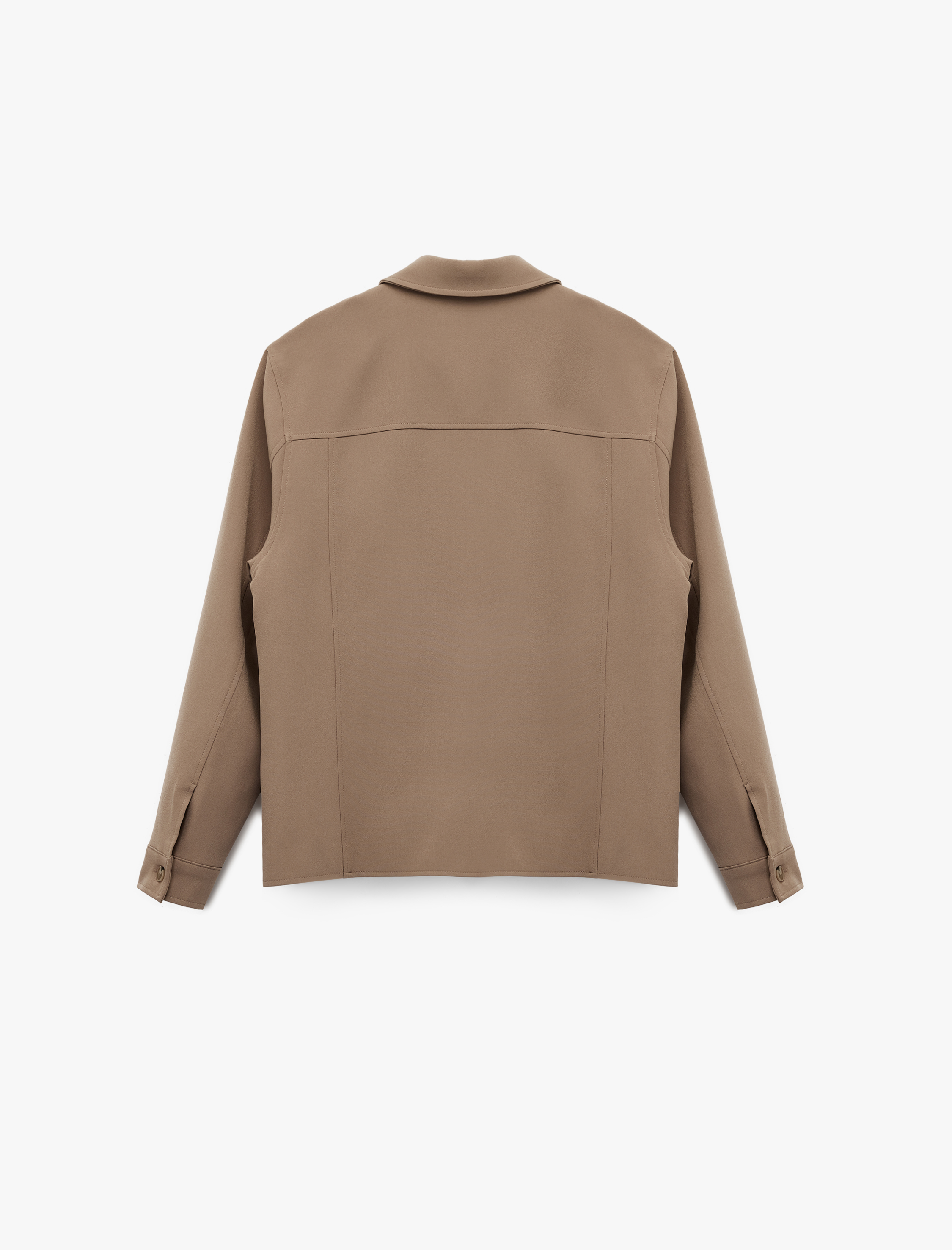   Uzun Kollu Cep Detaylı Düğmeli Gömlek Yaka Slim Fit Mevsimlik Ceket