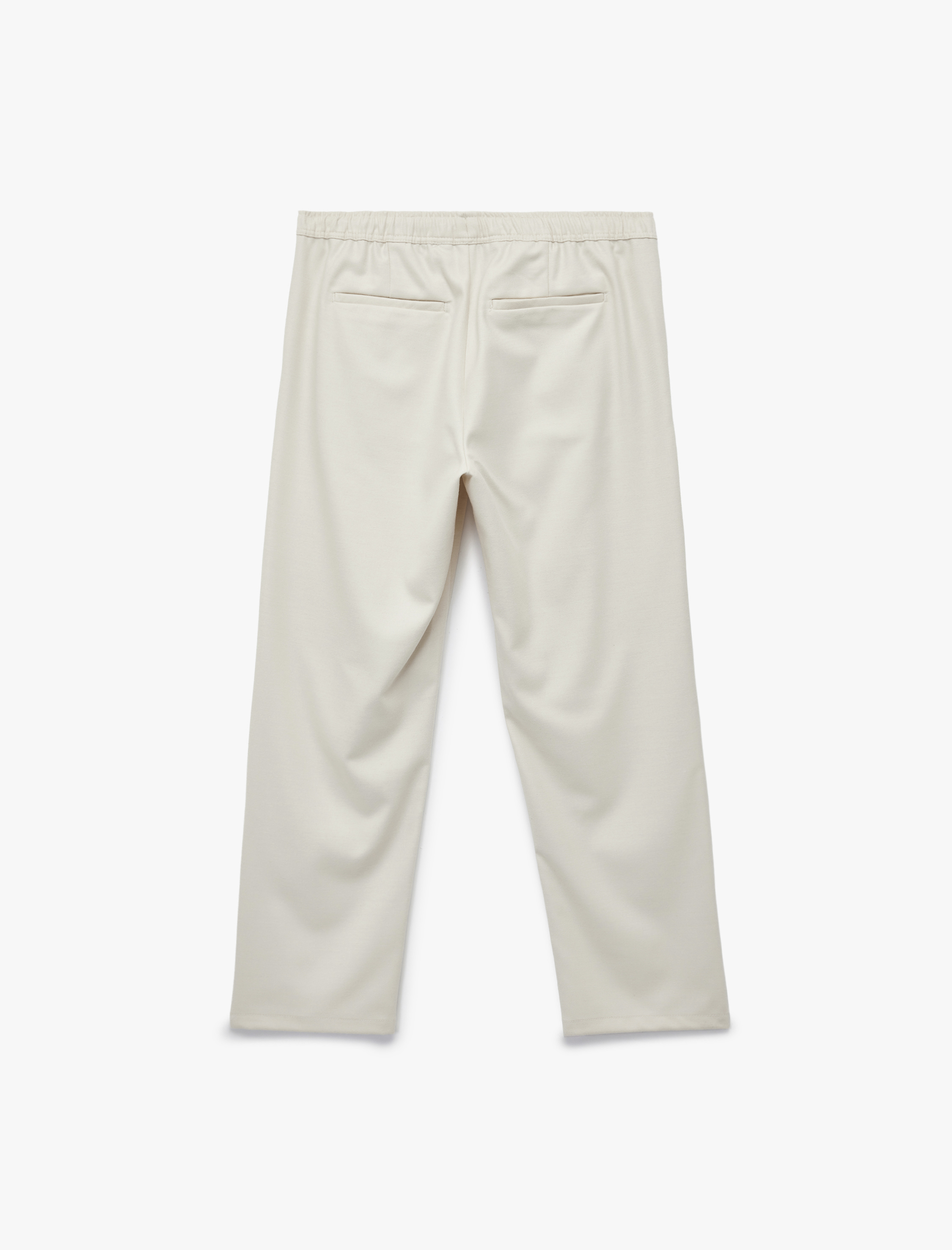   Cep Detaylı Viskon Karışımlı Beli Lastikli Kışlık Pantolon