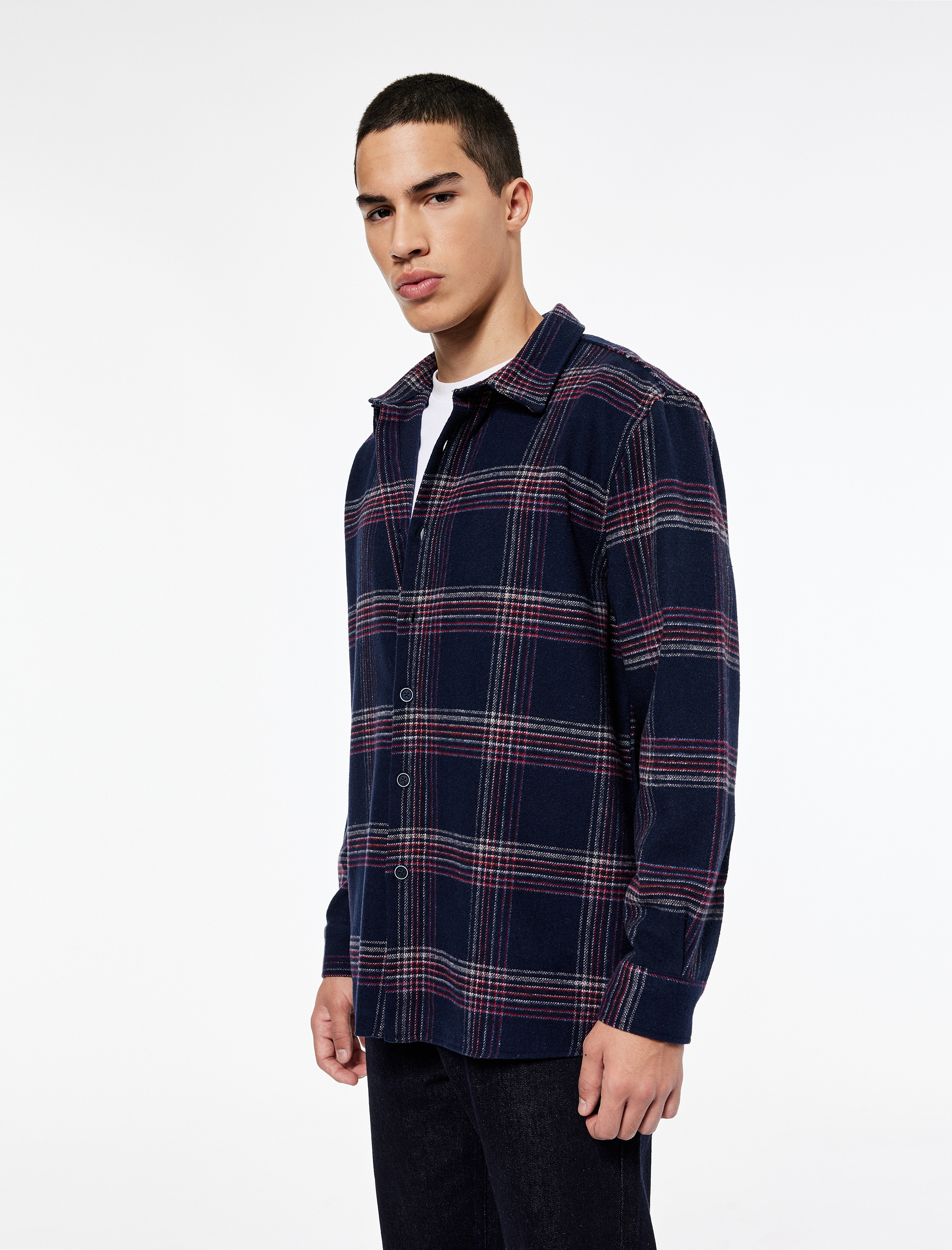   Regular Fit Uzun Kollu Klasik Yaka Oduncu Gömlek