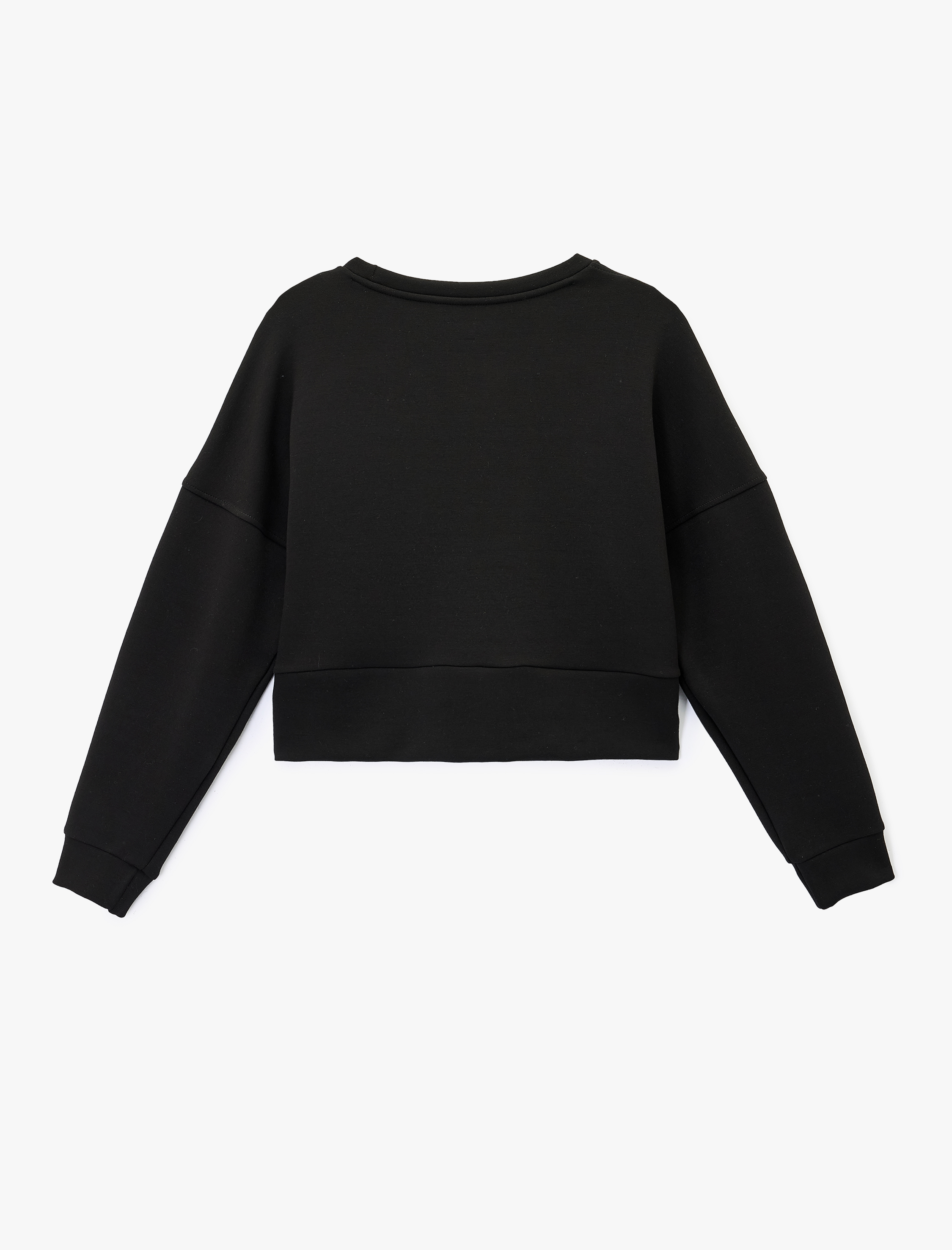   Uzun Kollu Bisiklet Yaka Oversize Spor Sweatshirt