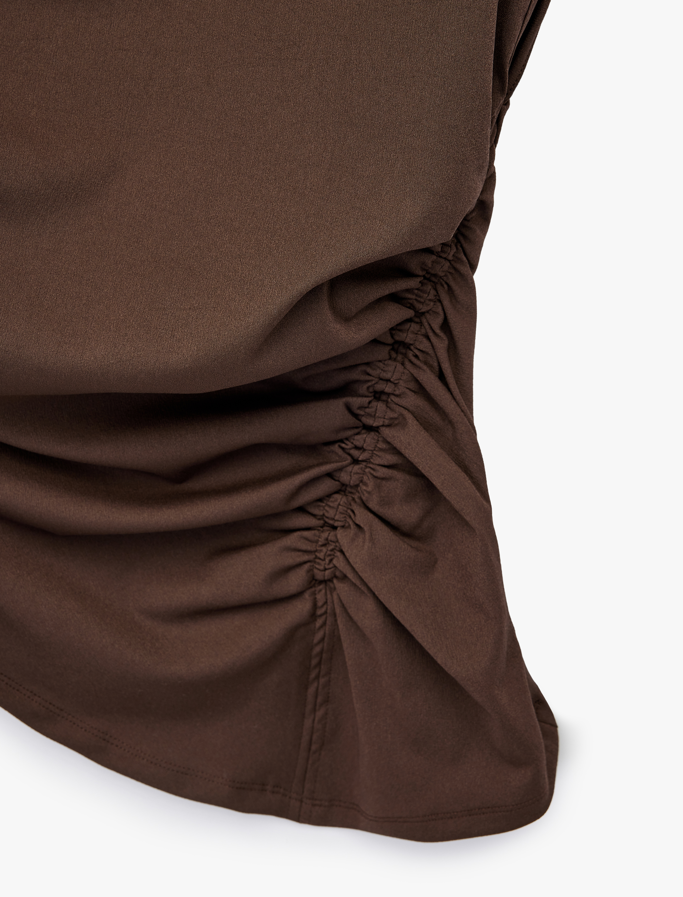   Kolsuz Drape Detaylı Asimetrik Tişört