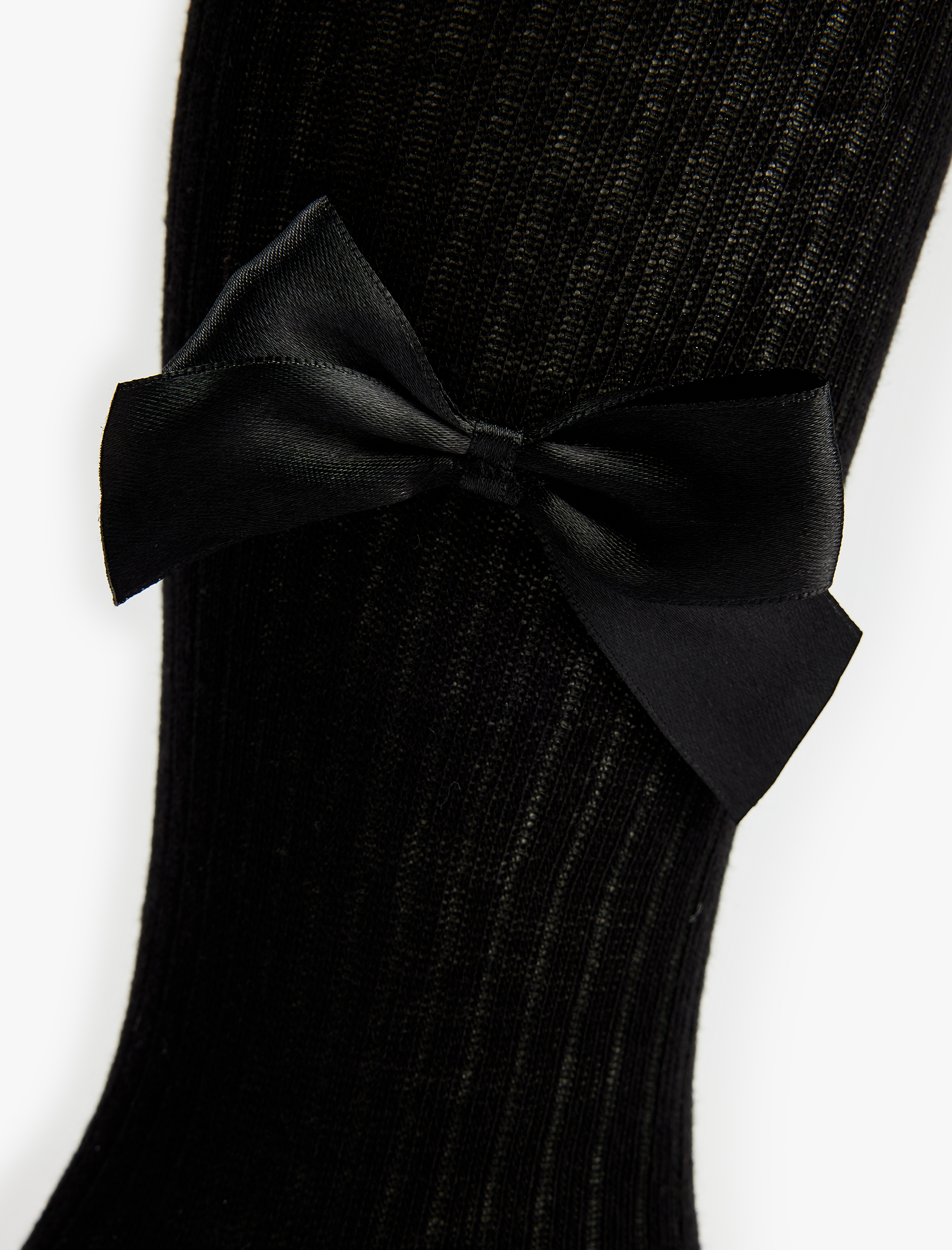  Kız Çocuk Fiyonk Detaylı Dokulu PamukluKülotlu Çorap