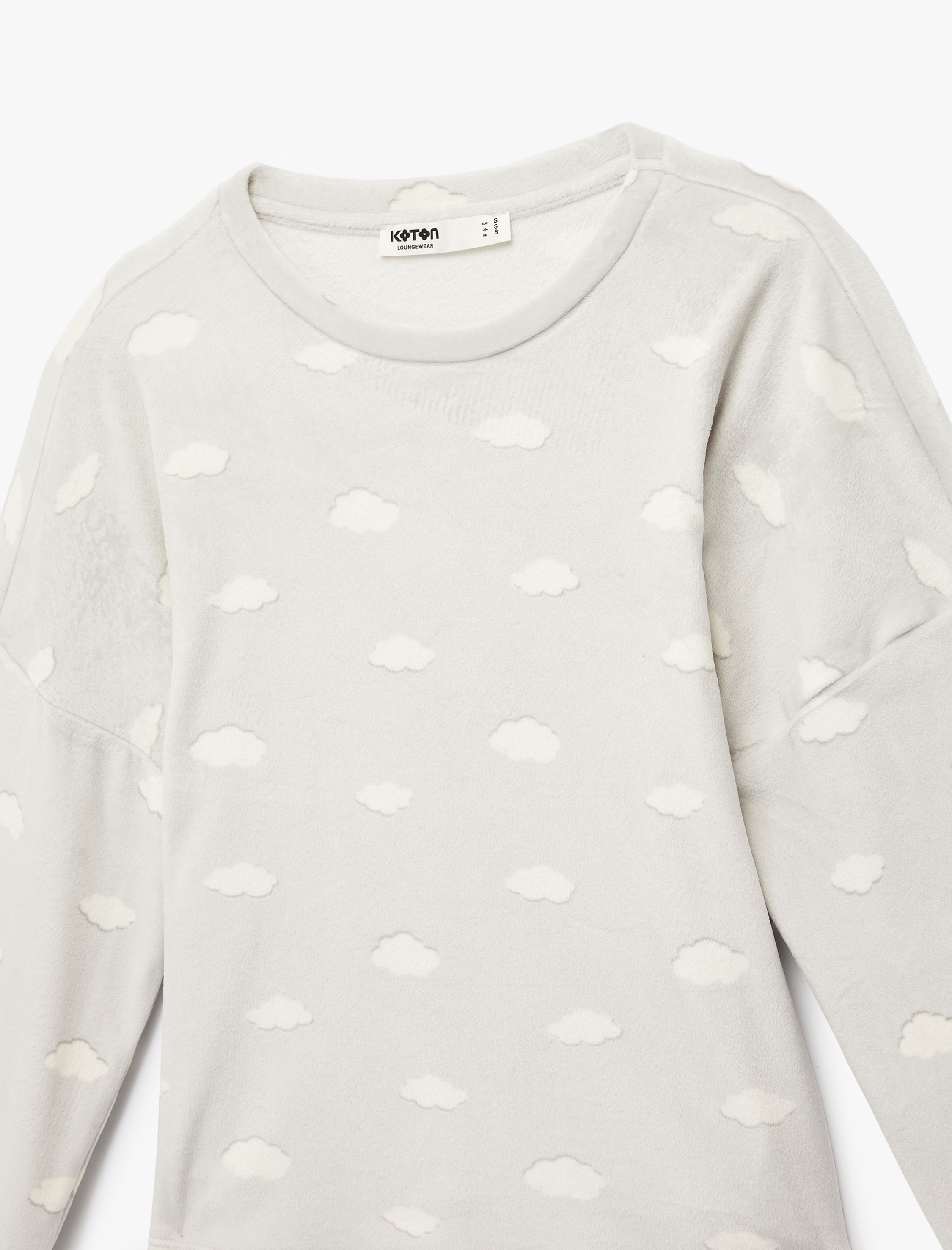   Uzun Kollu Bisiklet Yaka Rahat Kesim Pijama Takımı