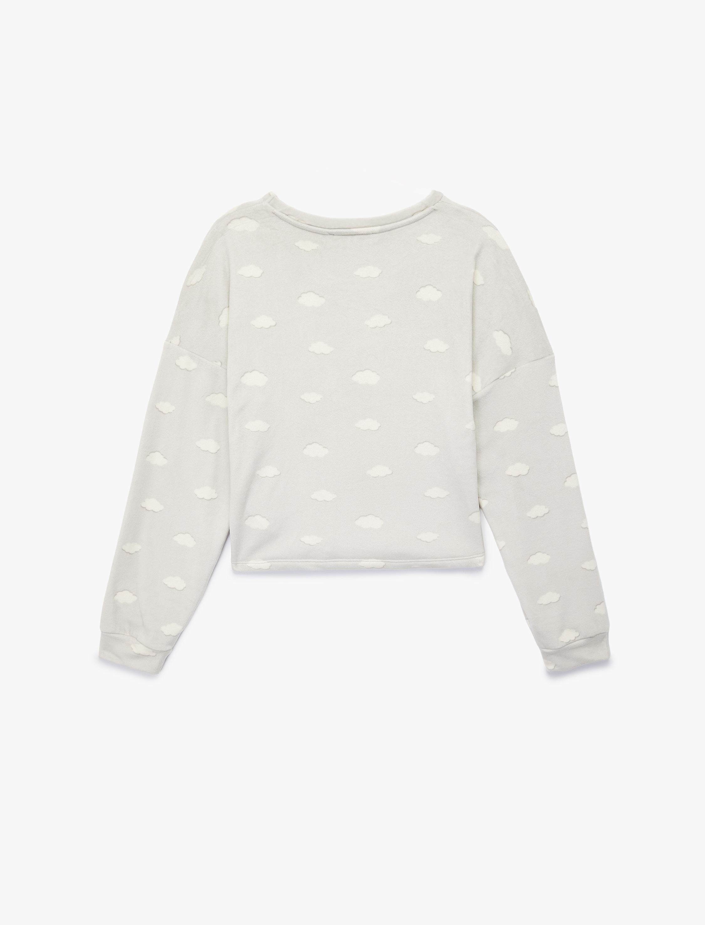   Uzun Kollu Bisiklet Yaka Rahat Kesim Pijama Takımı