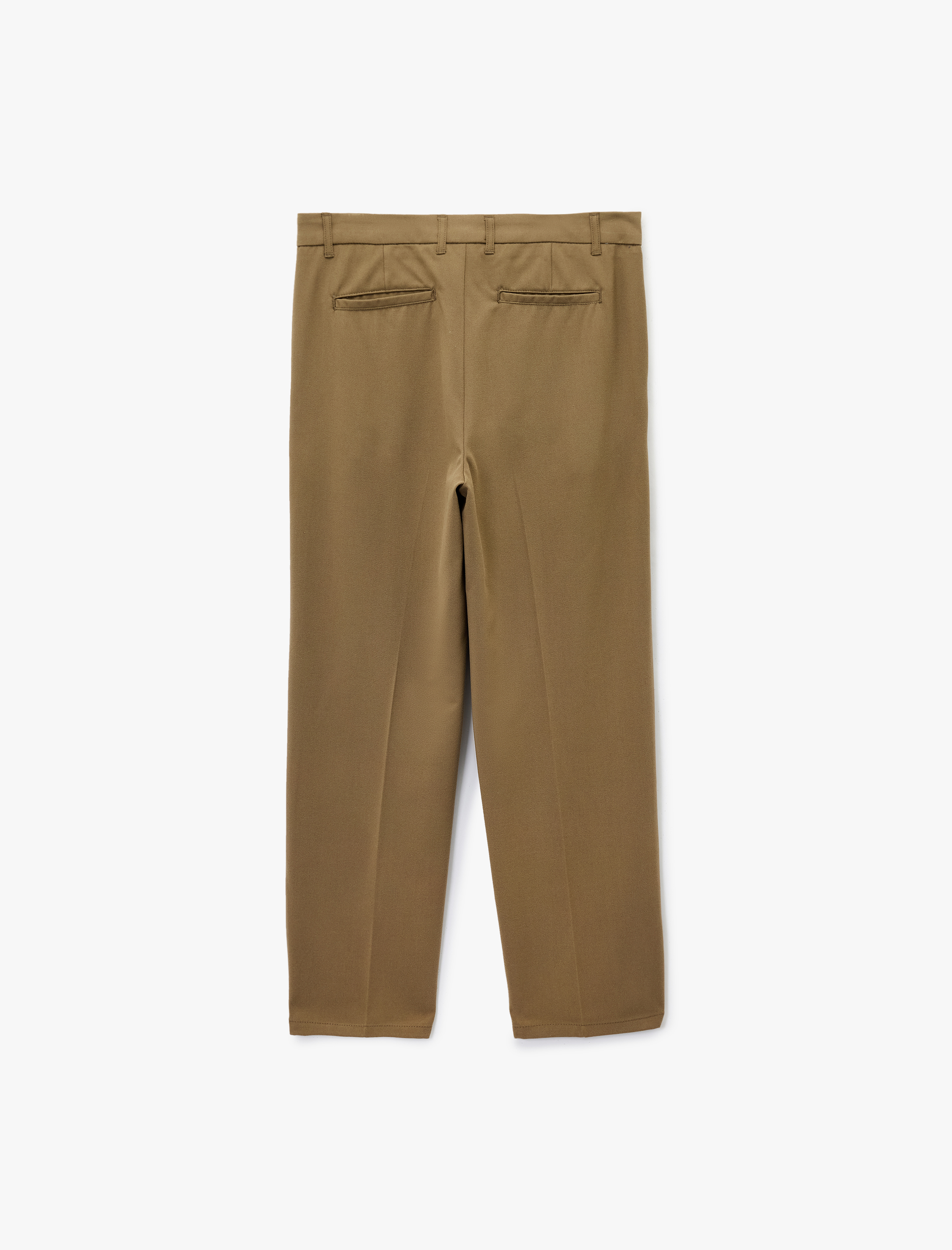   Rahat Kalıp Viskon Karışımlı Cepli Pileli Kumaş Pantolon