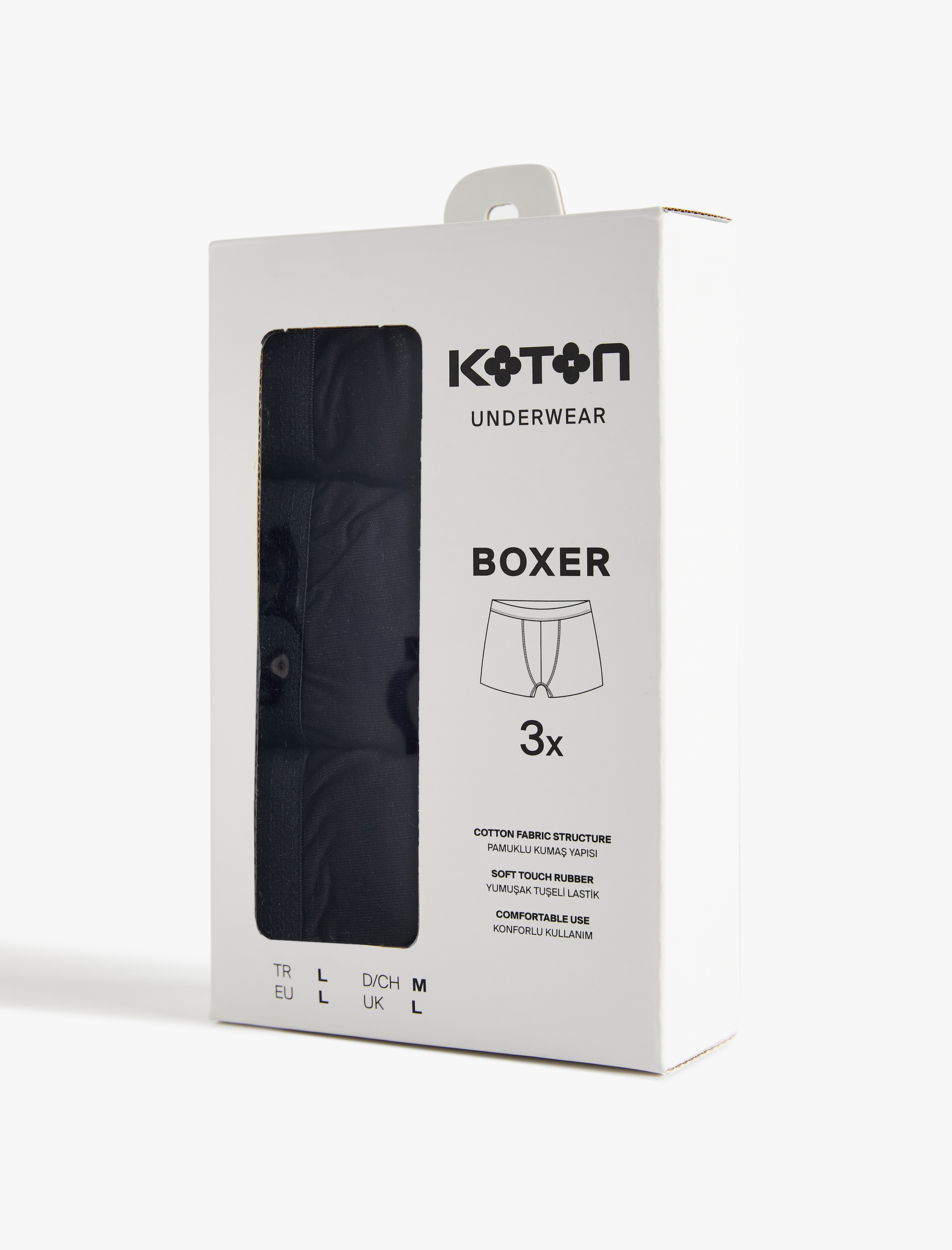   Basic Regular Fit Pamuklu 3'lü Boxer Seti