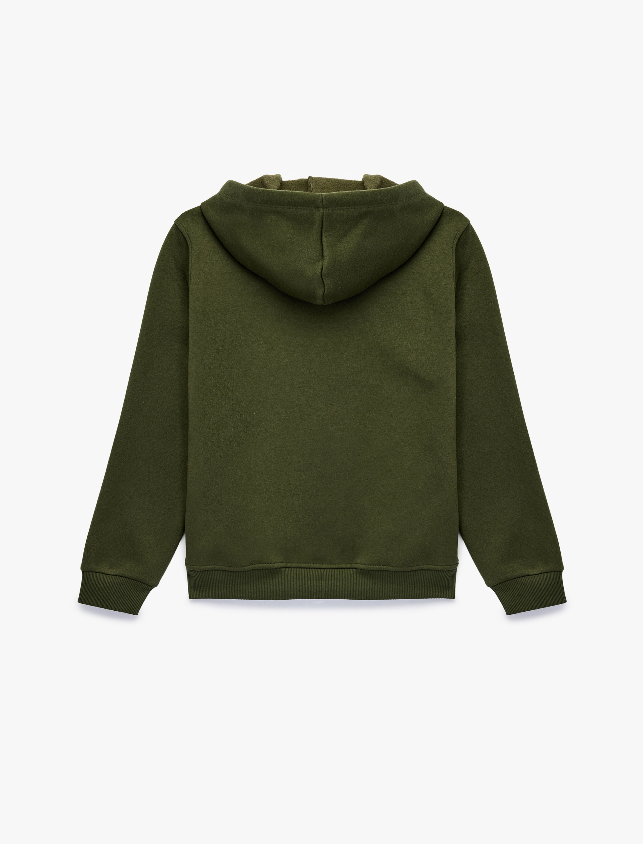   Şardonlu Uzun Kollu Kapüşonlu Kanguru Cep Detaylı Köpek Baskılı Sweatshirt