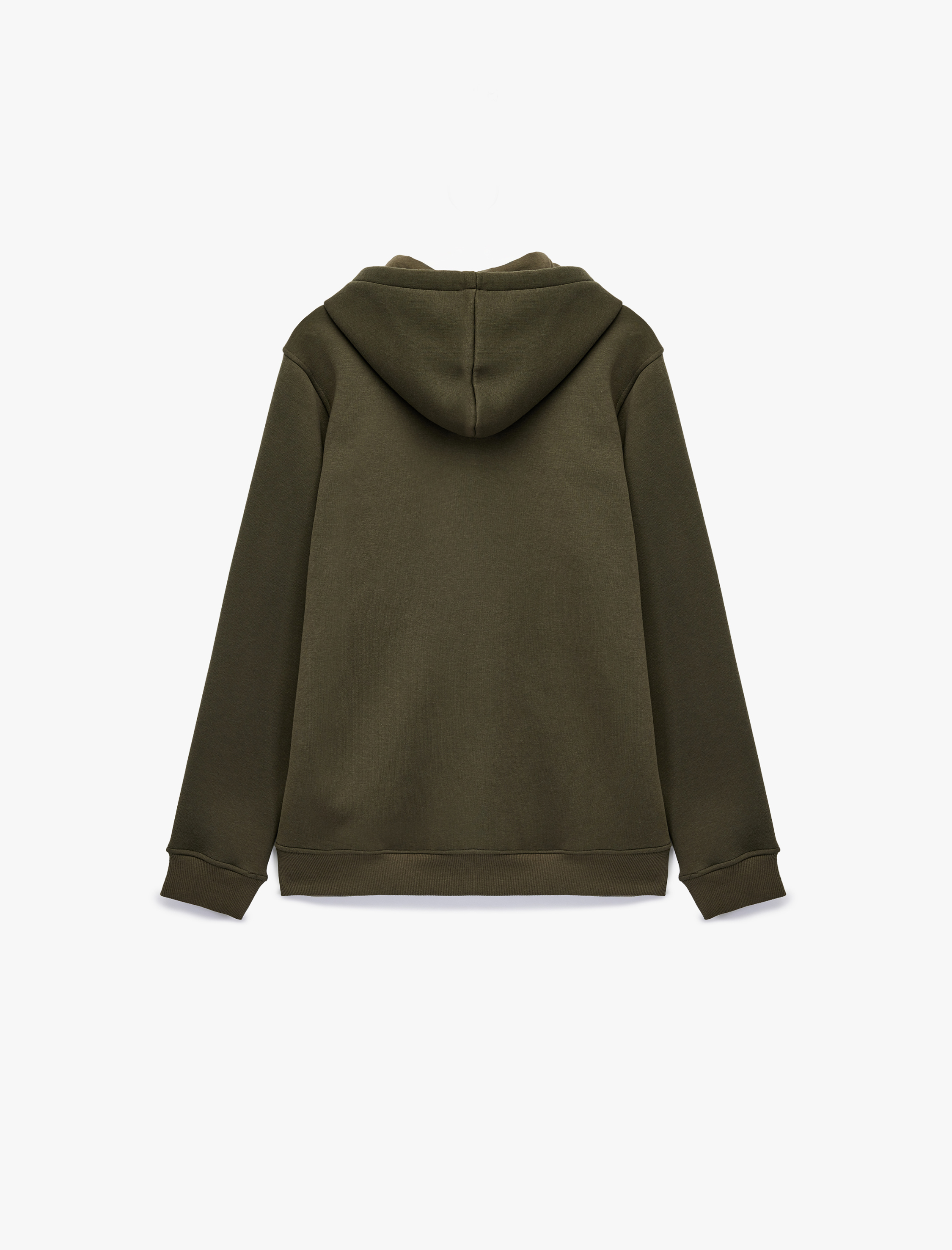   Uzun Kollu Şardonlu Cep Detaylı Fermuarlı Hırka