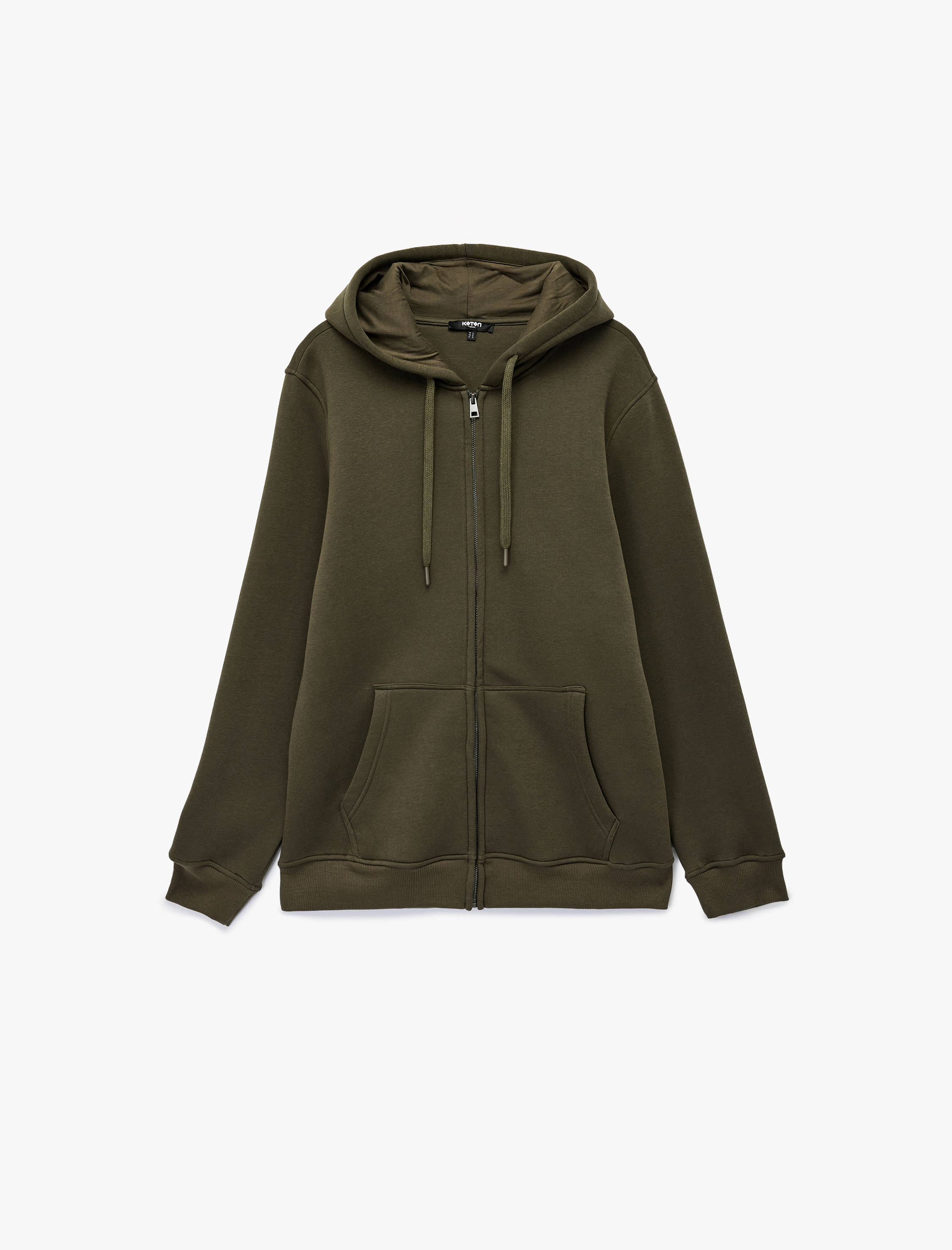   Uzun Kollu Şardonlu Cep Detaylı Fermuarlı Hırka