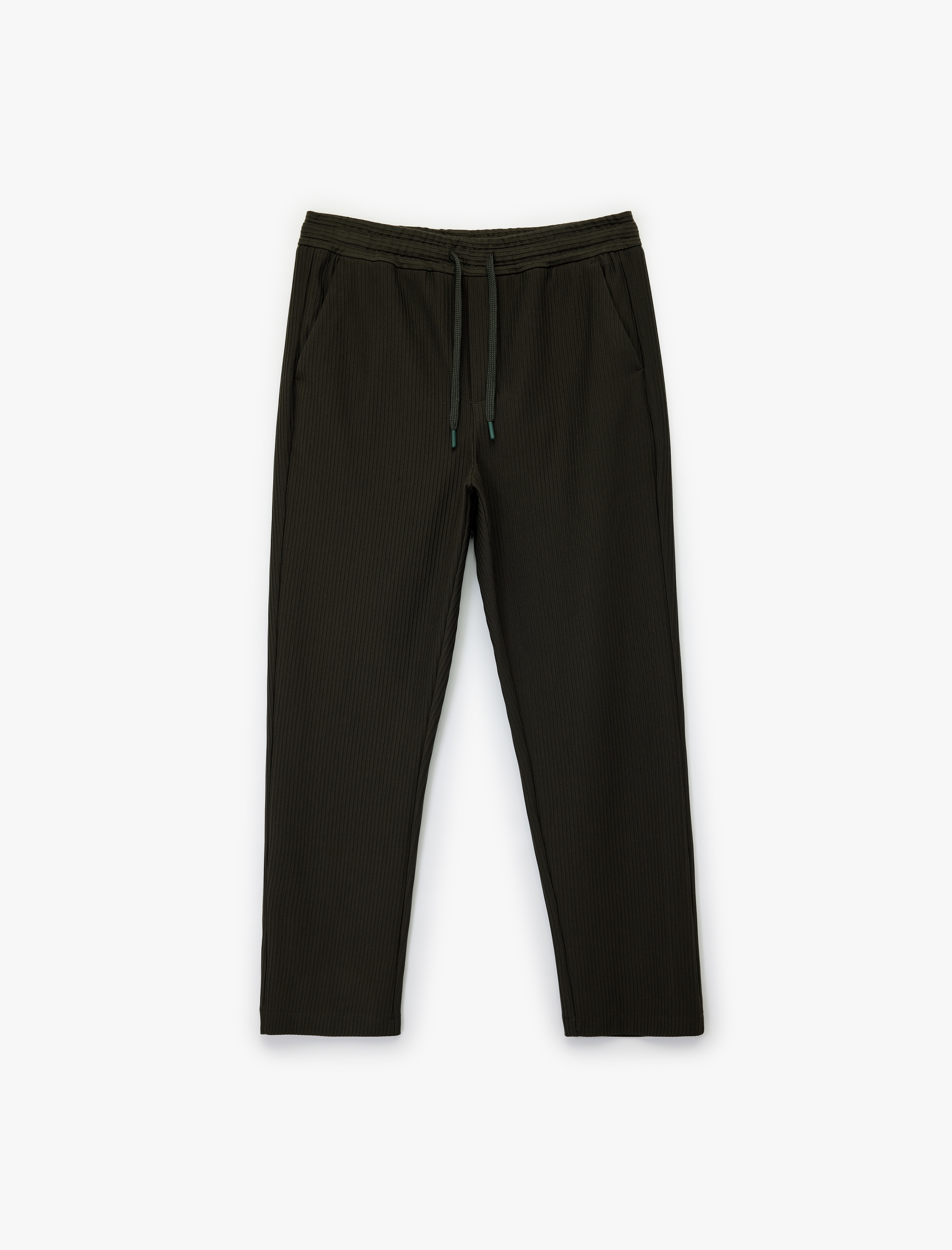   Regular Fit Cepli Fitilli Beli Bağcıklı Pantolon