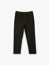 Regular Fit Cepli Fitilli Beli Bağcıklı Pantolon