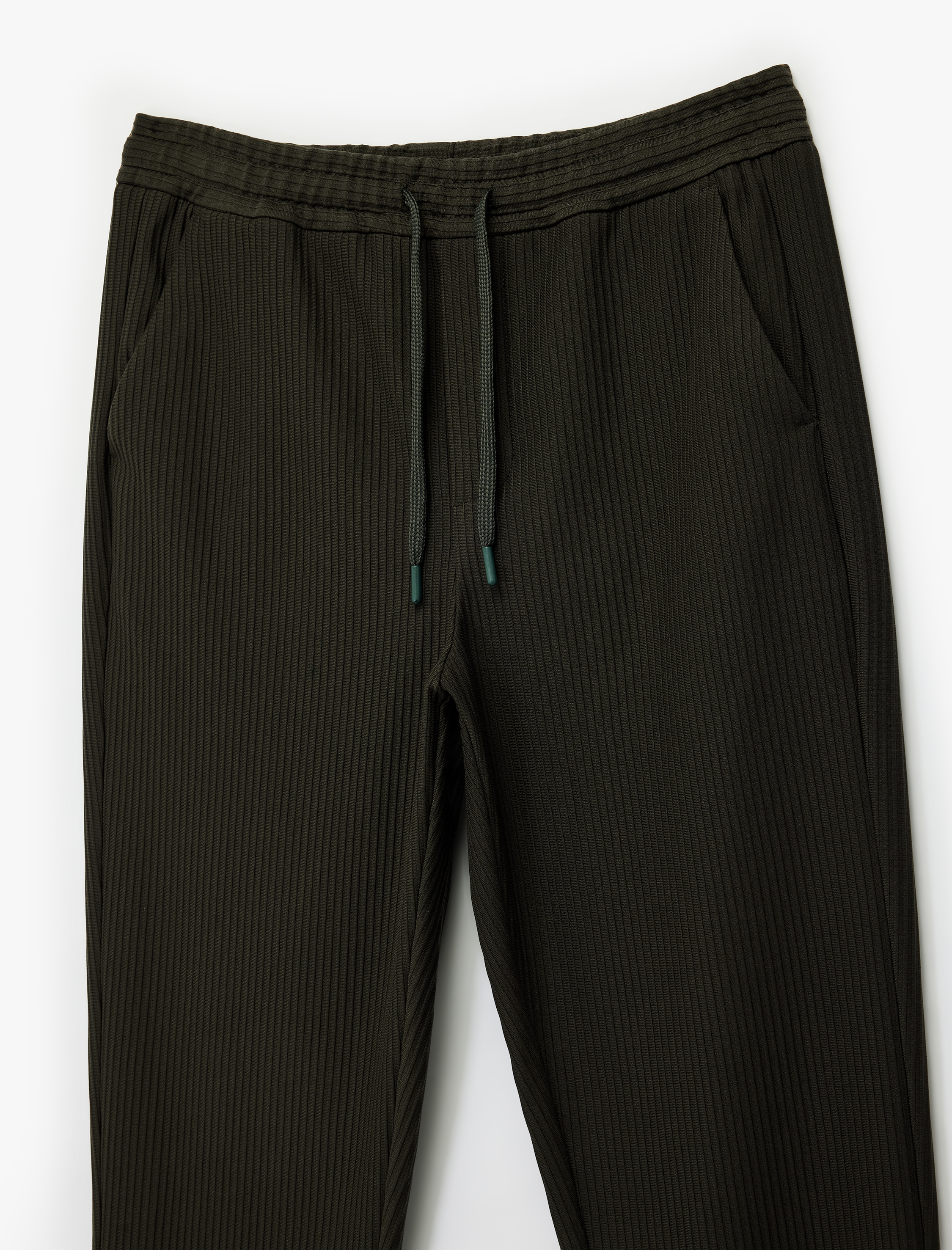   Regular Fit Cepli Fitilli Beli Bağcıklı Pantolon