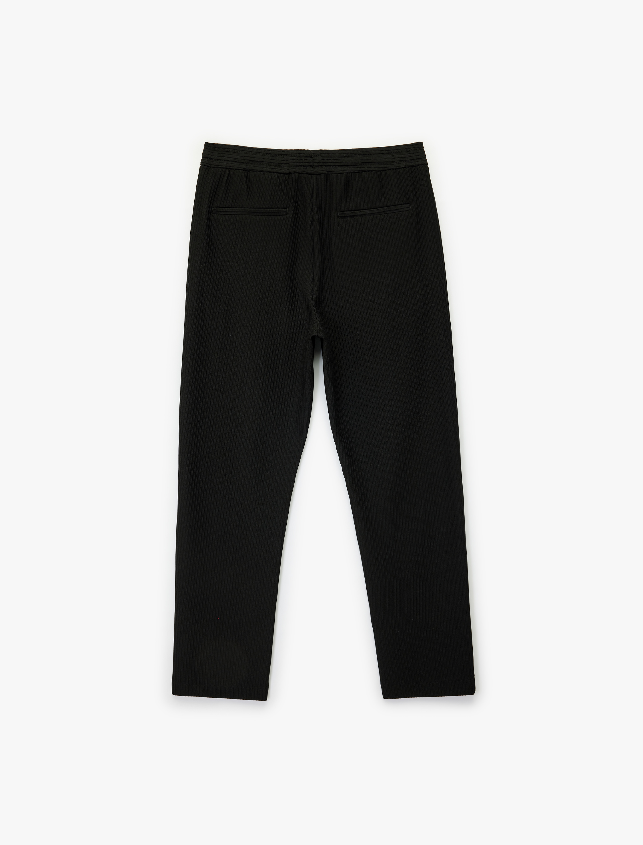   Regular Fit Cepli Fitilli Beli Bağcıklı Pantolon