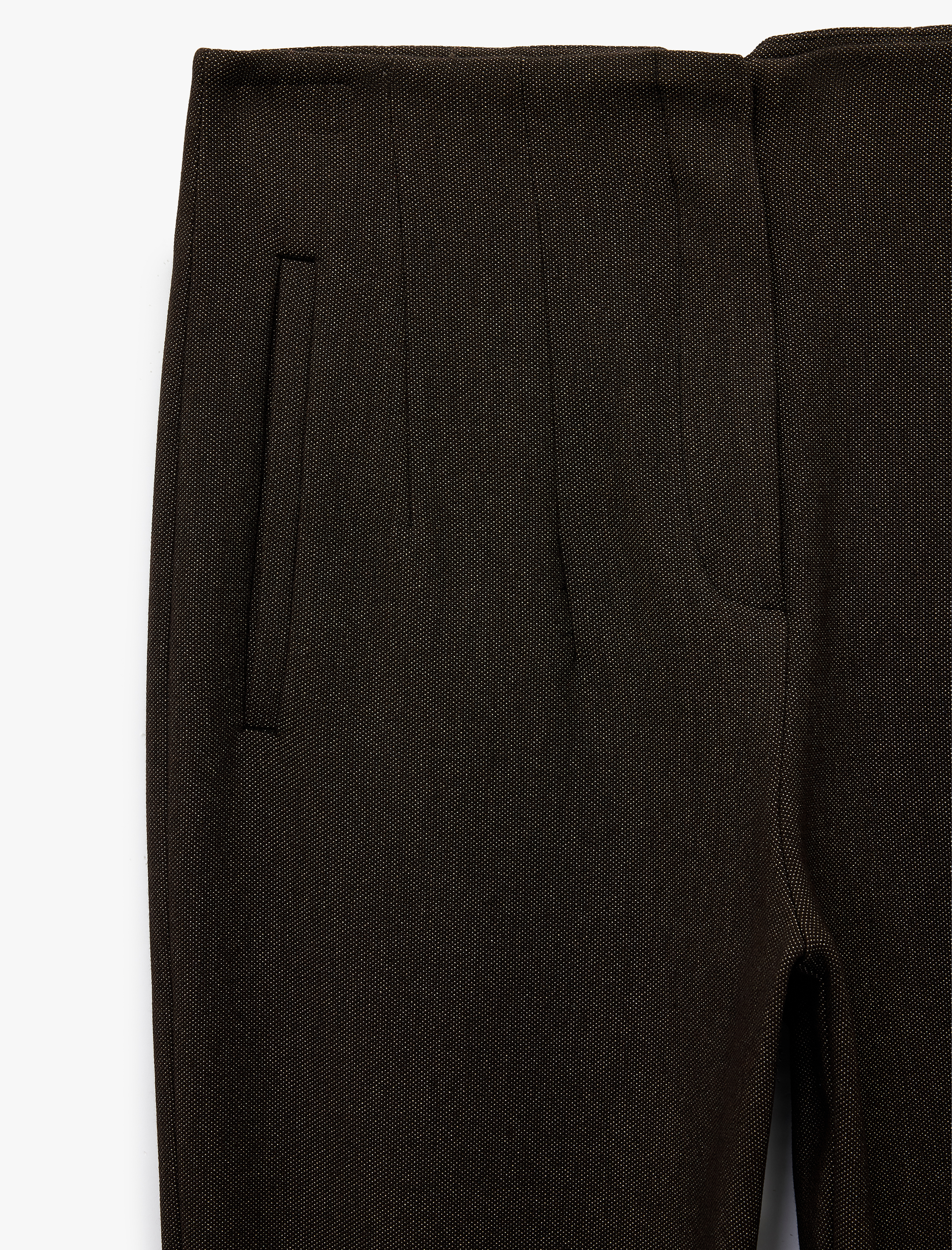   Yüksek Bel Regular Fit Cep Detaylı Cigarette Pantolon