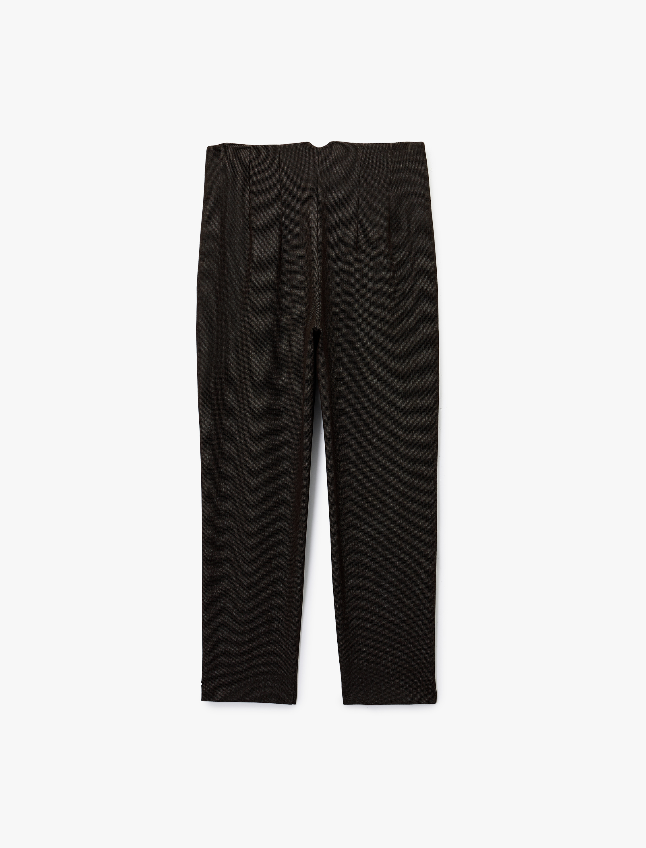   Yüksek Bel Regular Fit Cep Detaylı Cigarette Pantolon