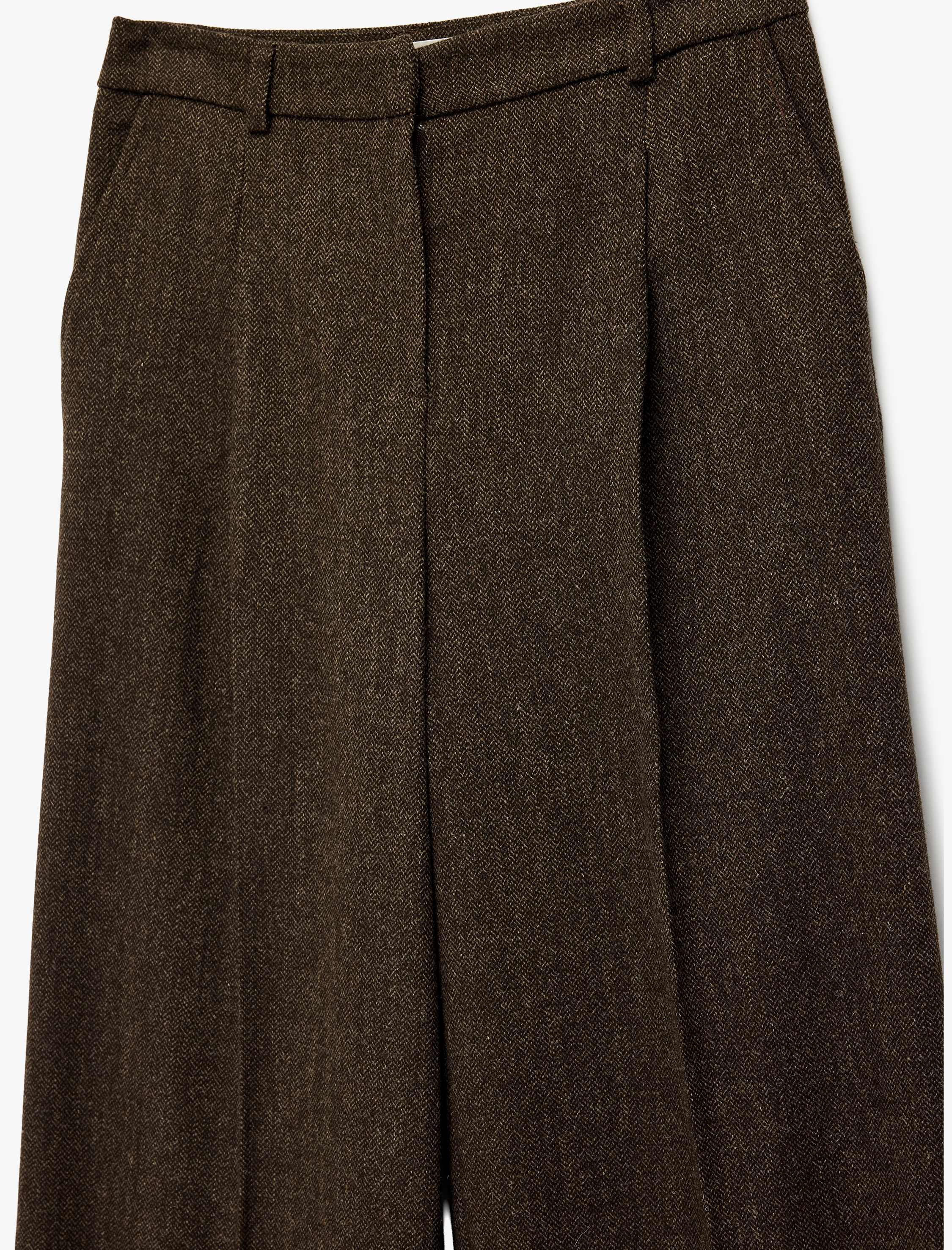   Koton X Şahika Ercümen - Koyun Yünü Karışımlı Pileli Geniş Paça Pantolon