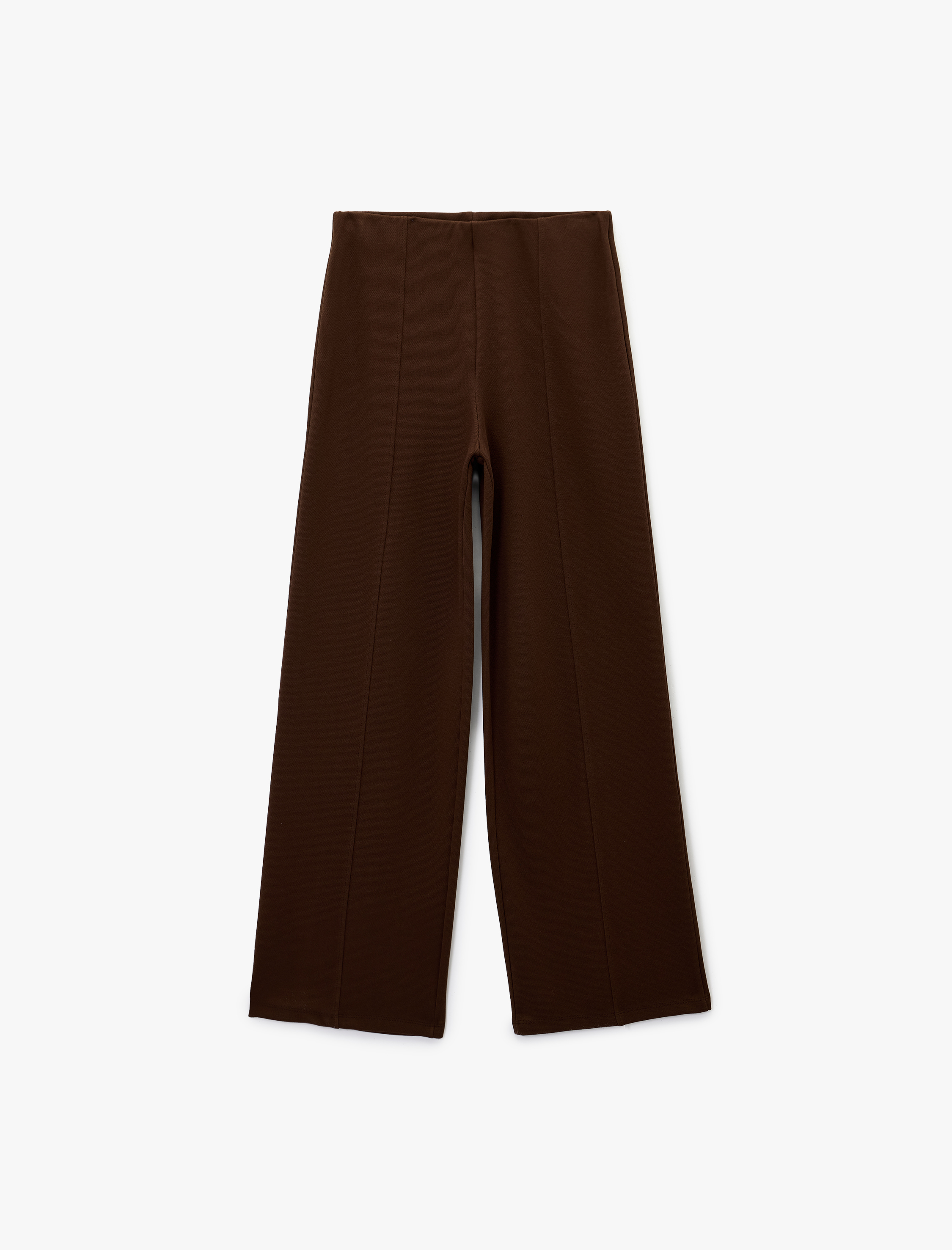   Dikiş Detaylı Uzun Bol Paça Pantolon