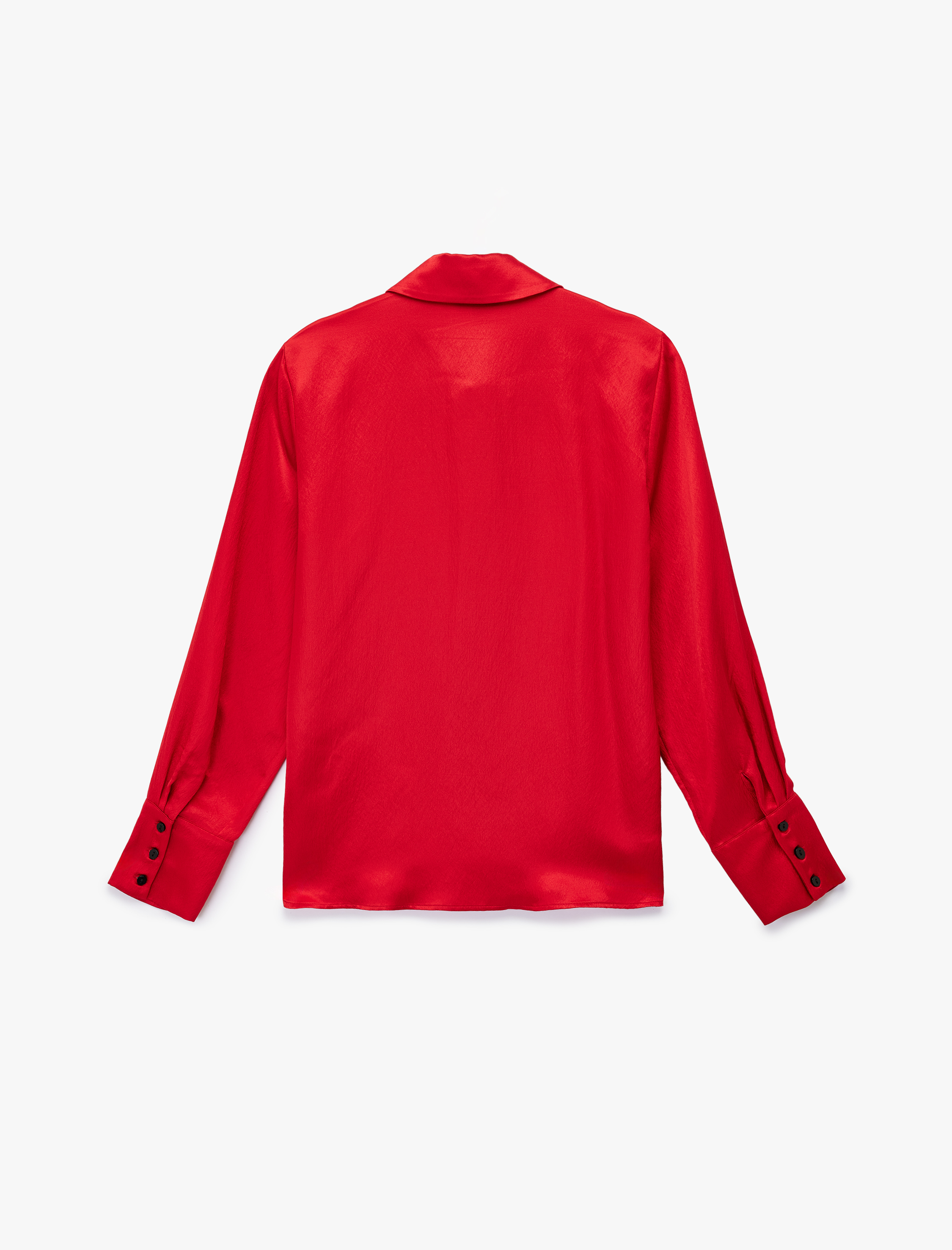   Regular Fit Uzun Kollu Klasik Yaka Saten Gömlek